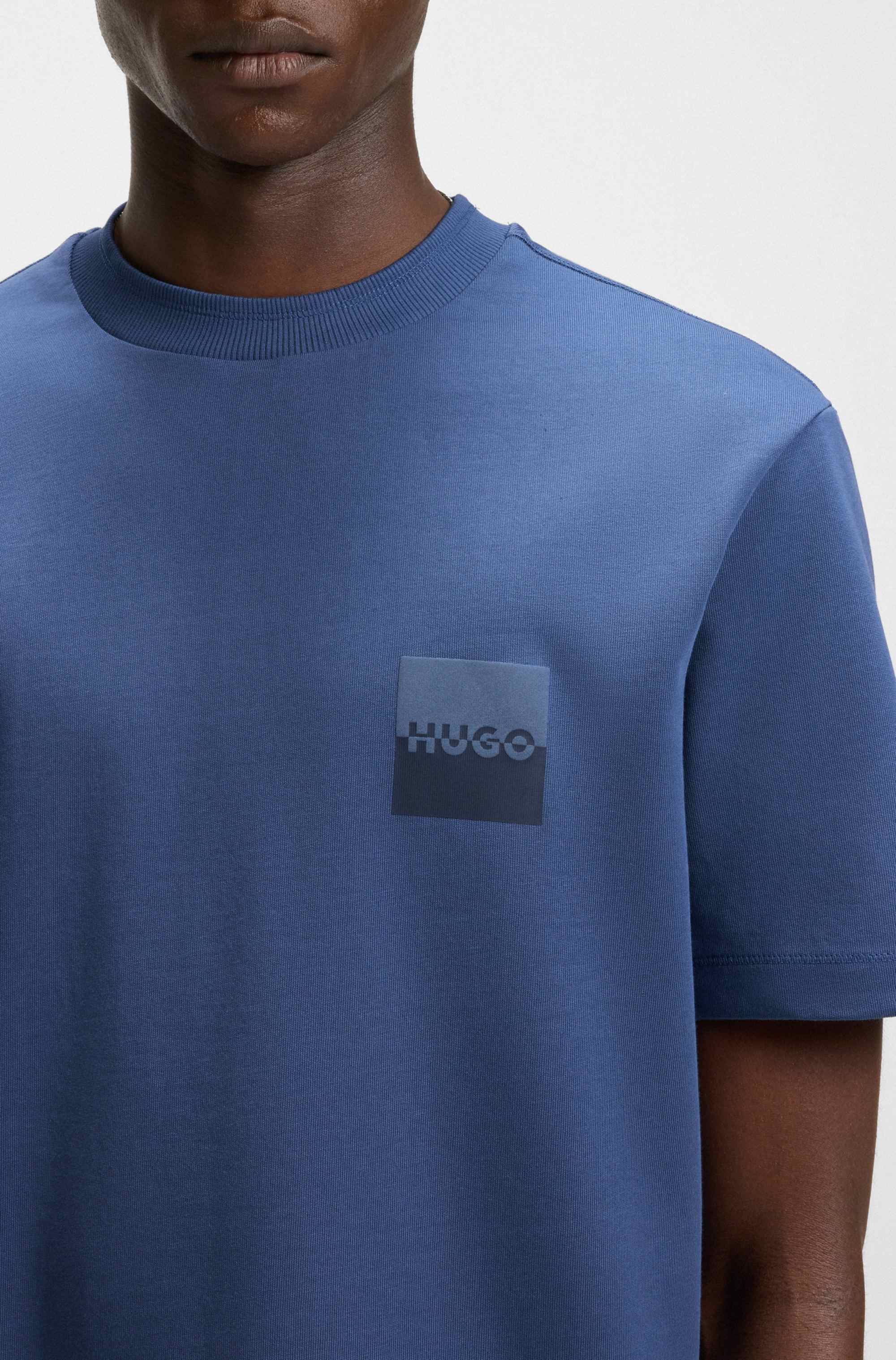 Relaxed-fit T-shirt in cotton with split logos