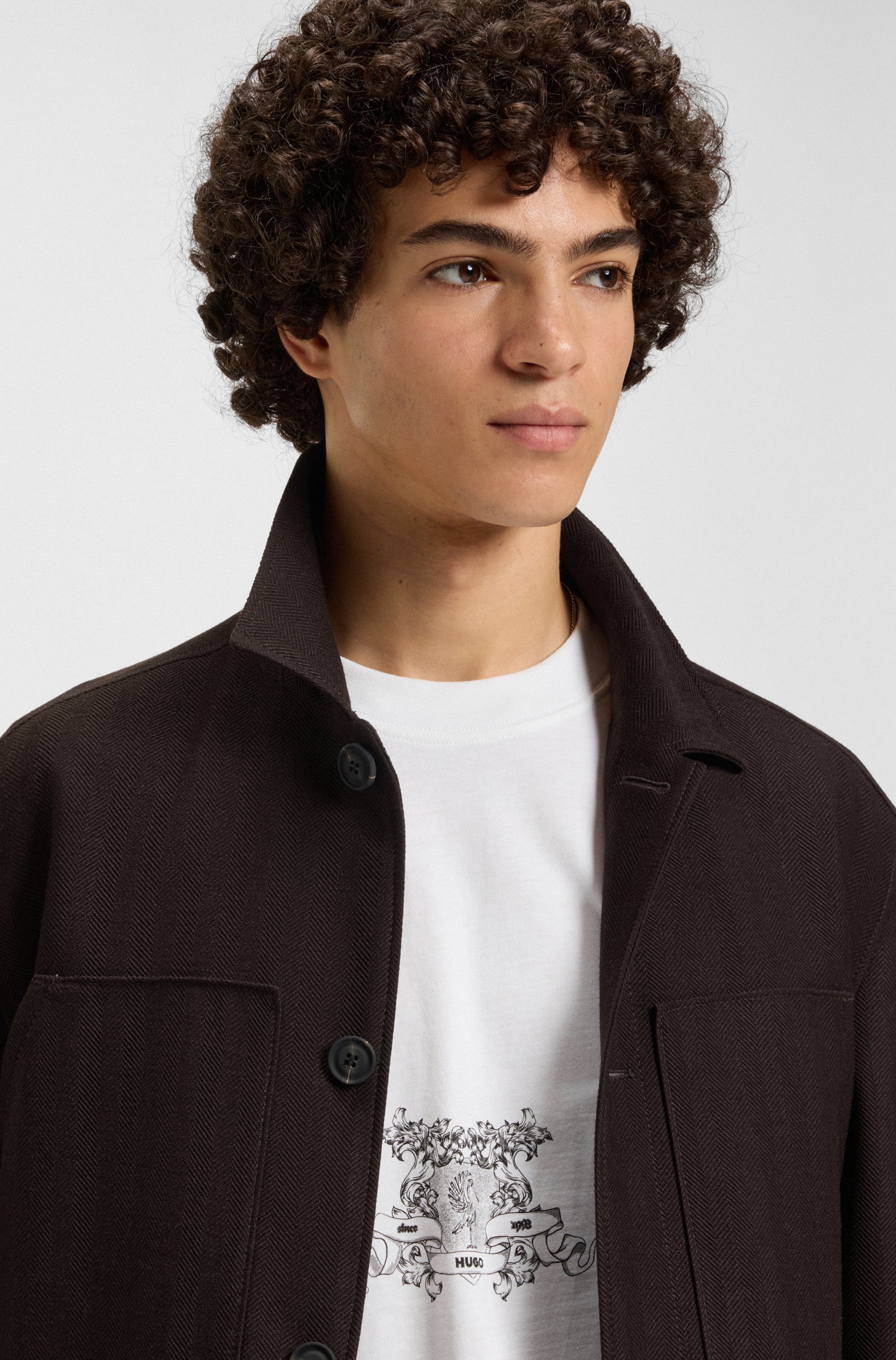 Cotton-jersey T-shirt with collegiate logos