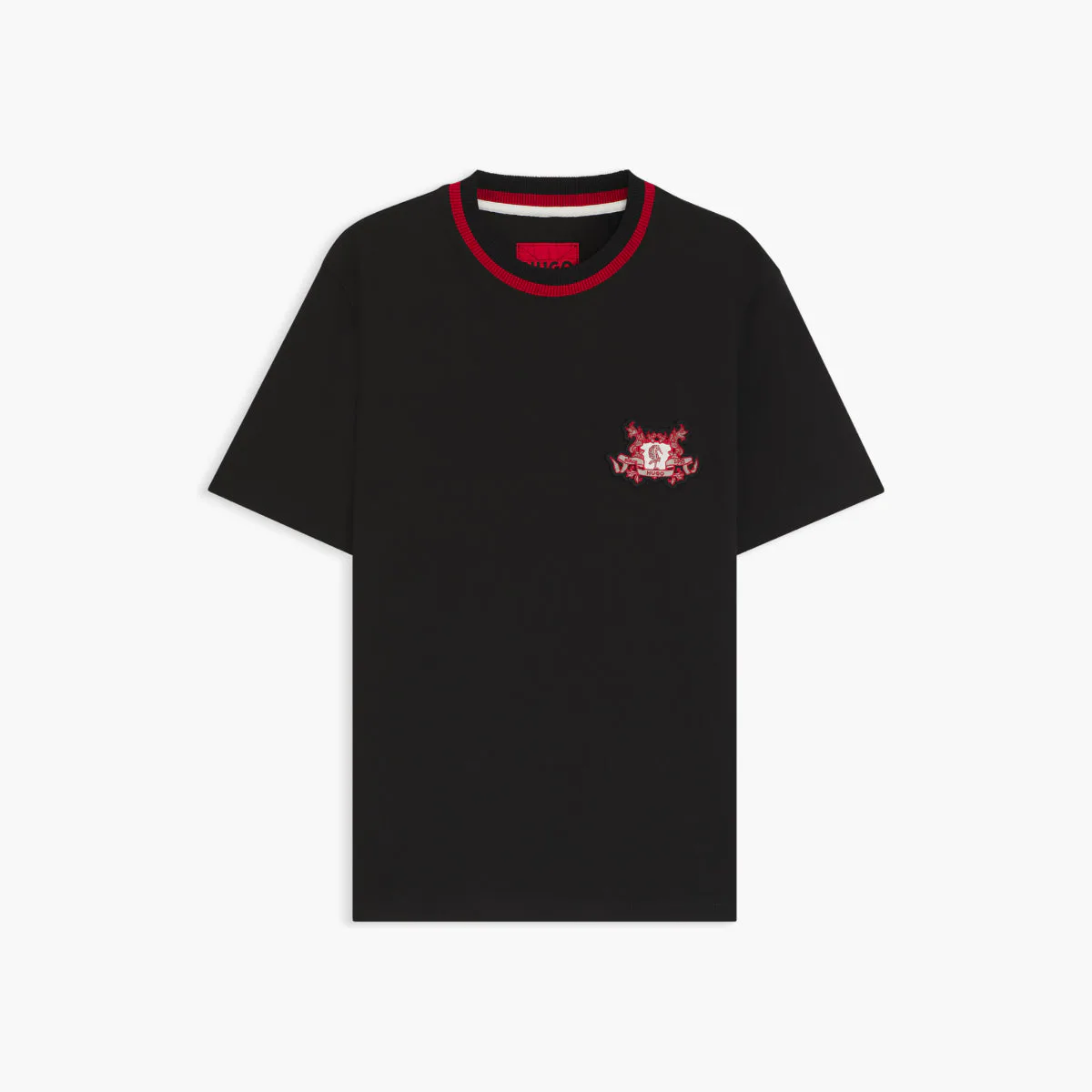 Collegiate Logo Striped Collar Tee