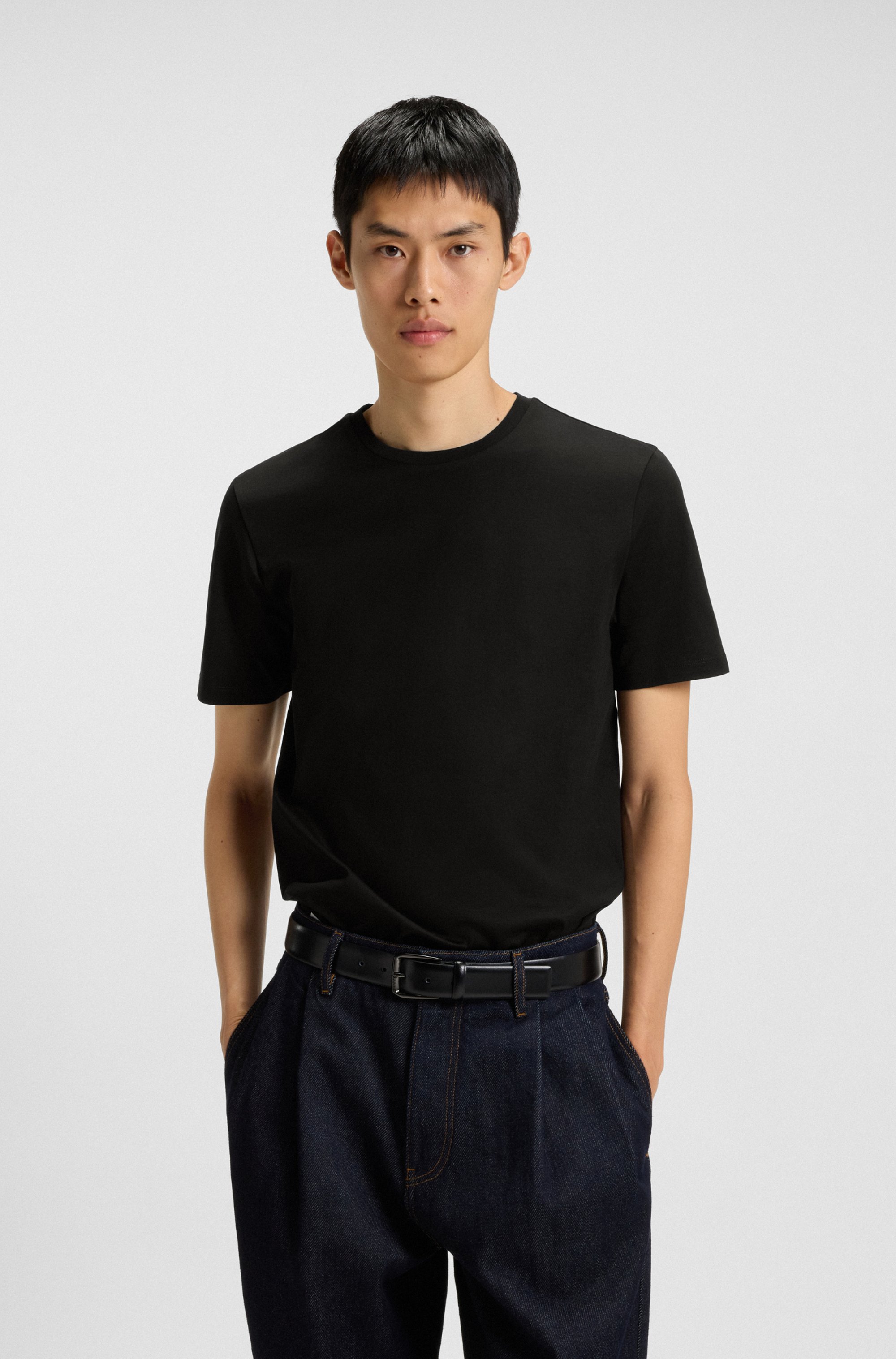 Stretch-cotton T-shirt