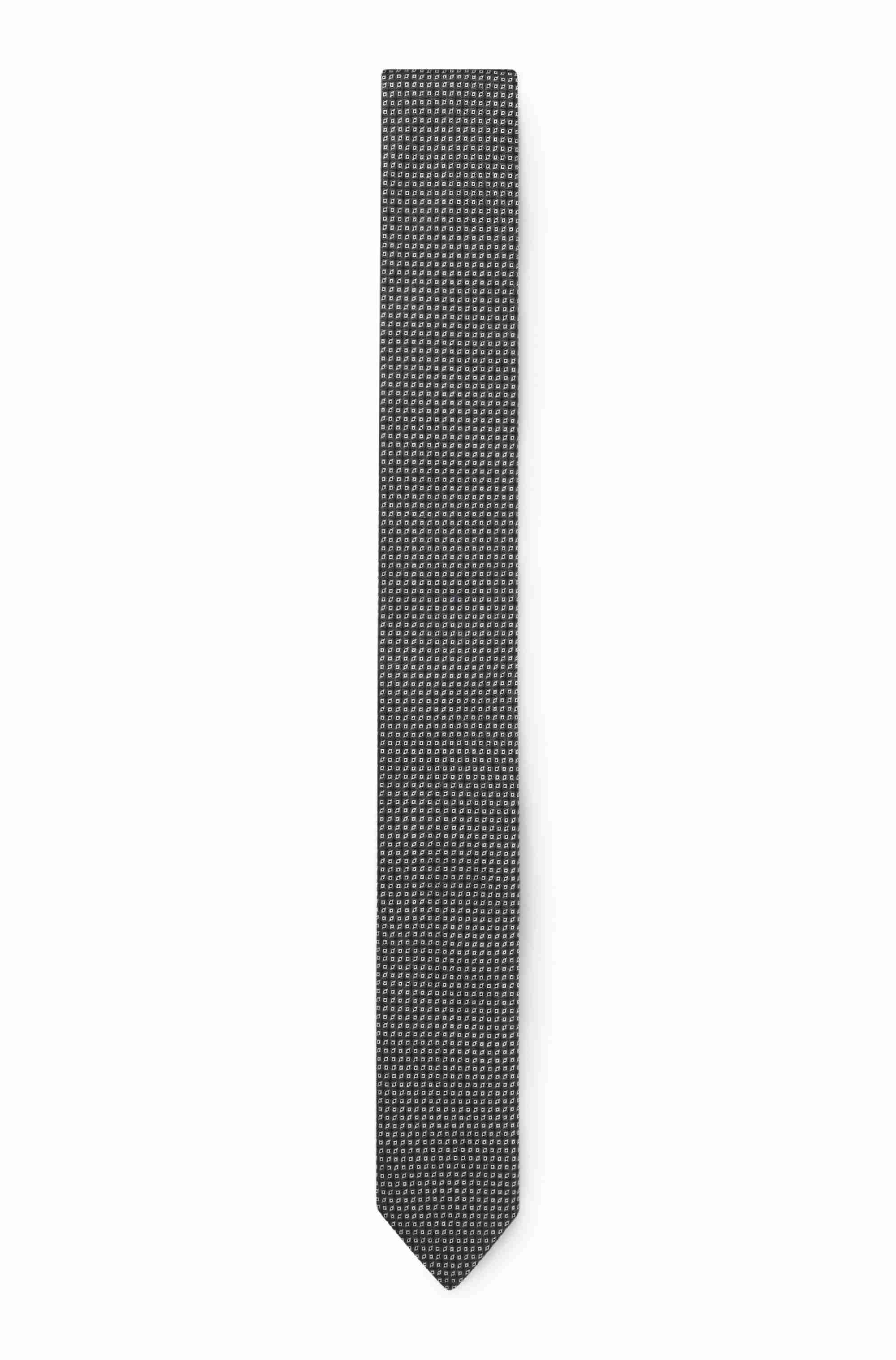 Silk tie with jacquard pattern