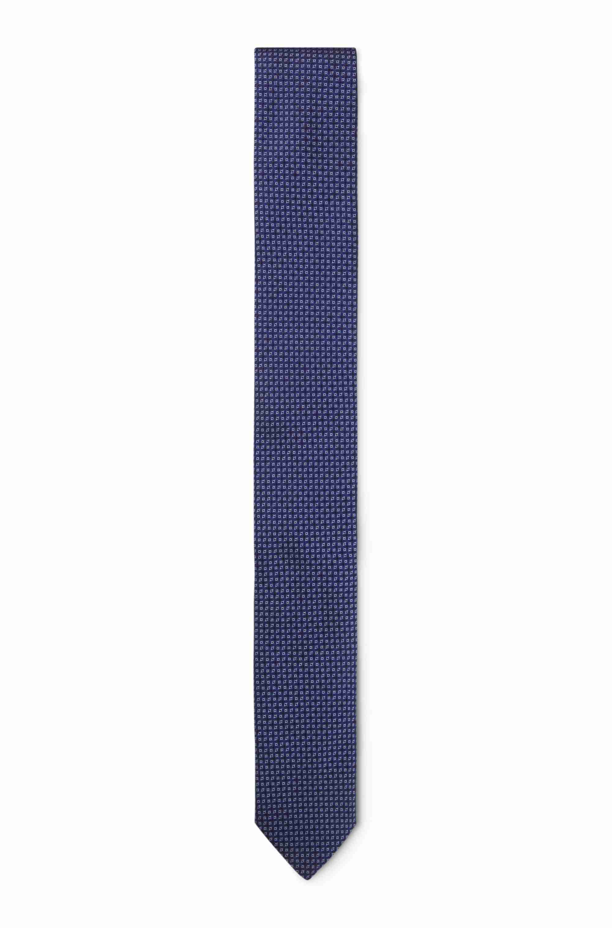 Silk tie with jacquard pattern