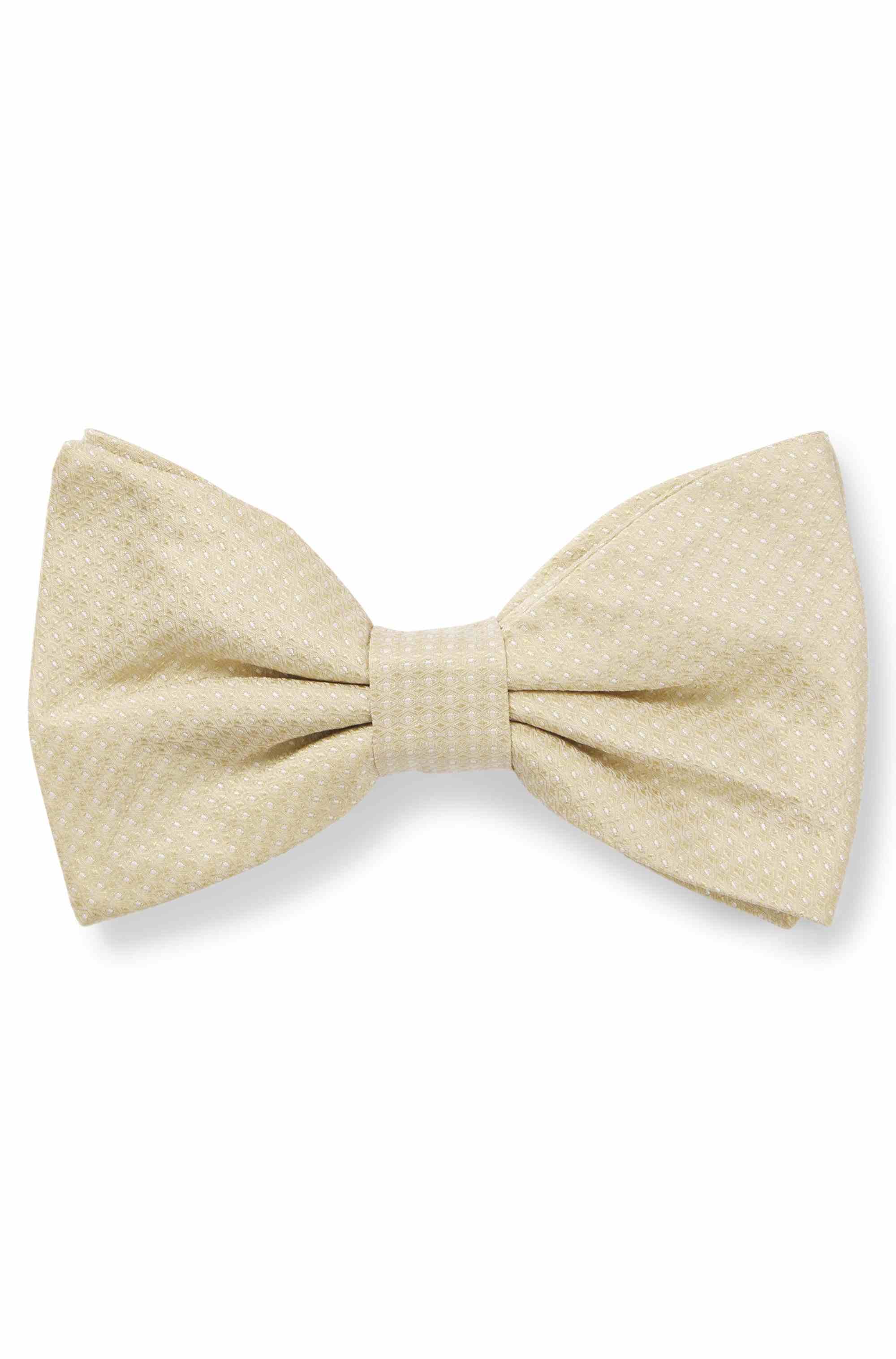 Silk bow tie with jacquard pattern