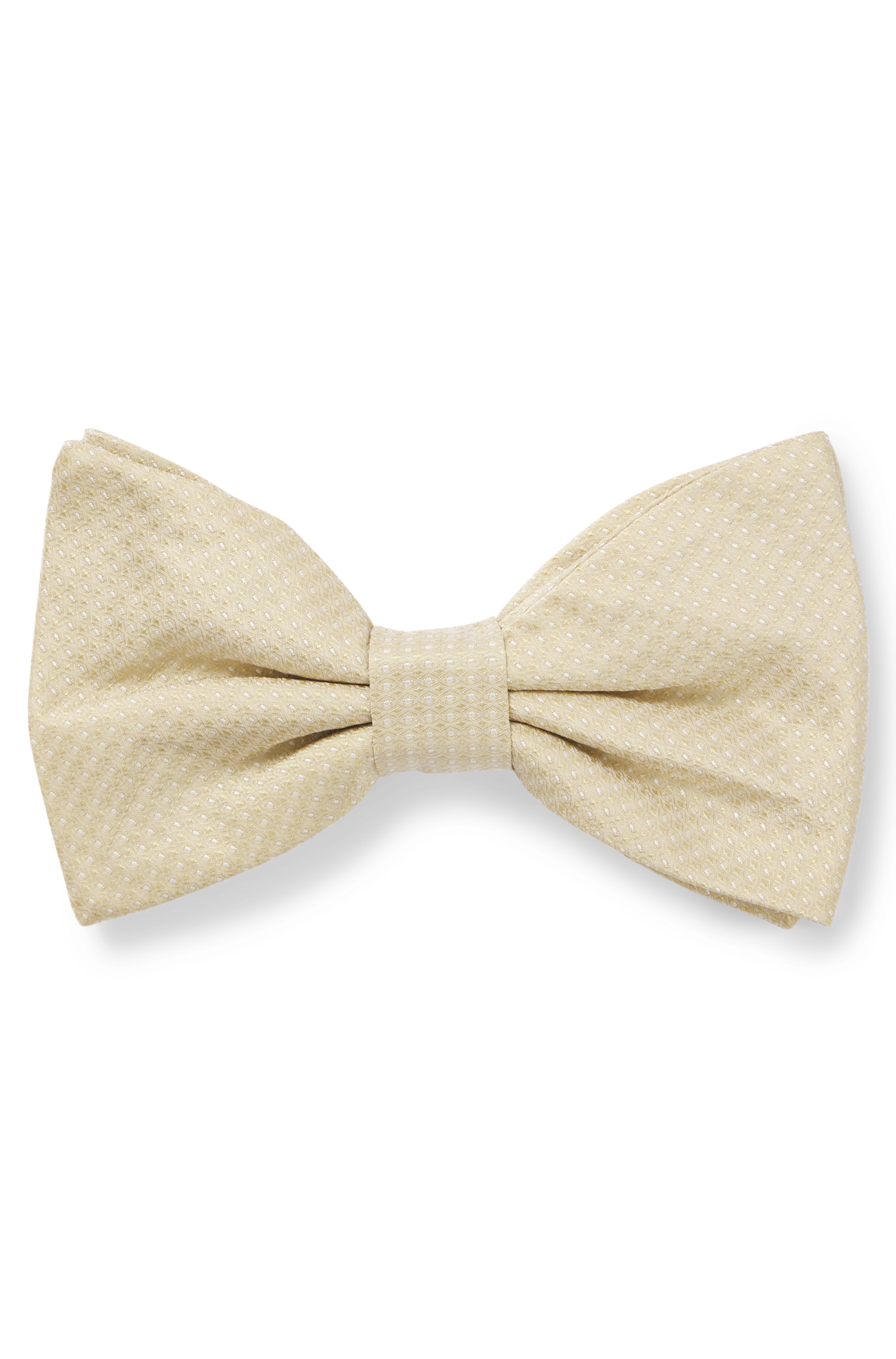 Silk bow tie with jacquard pattern