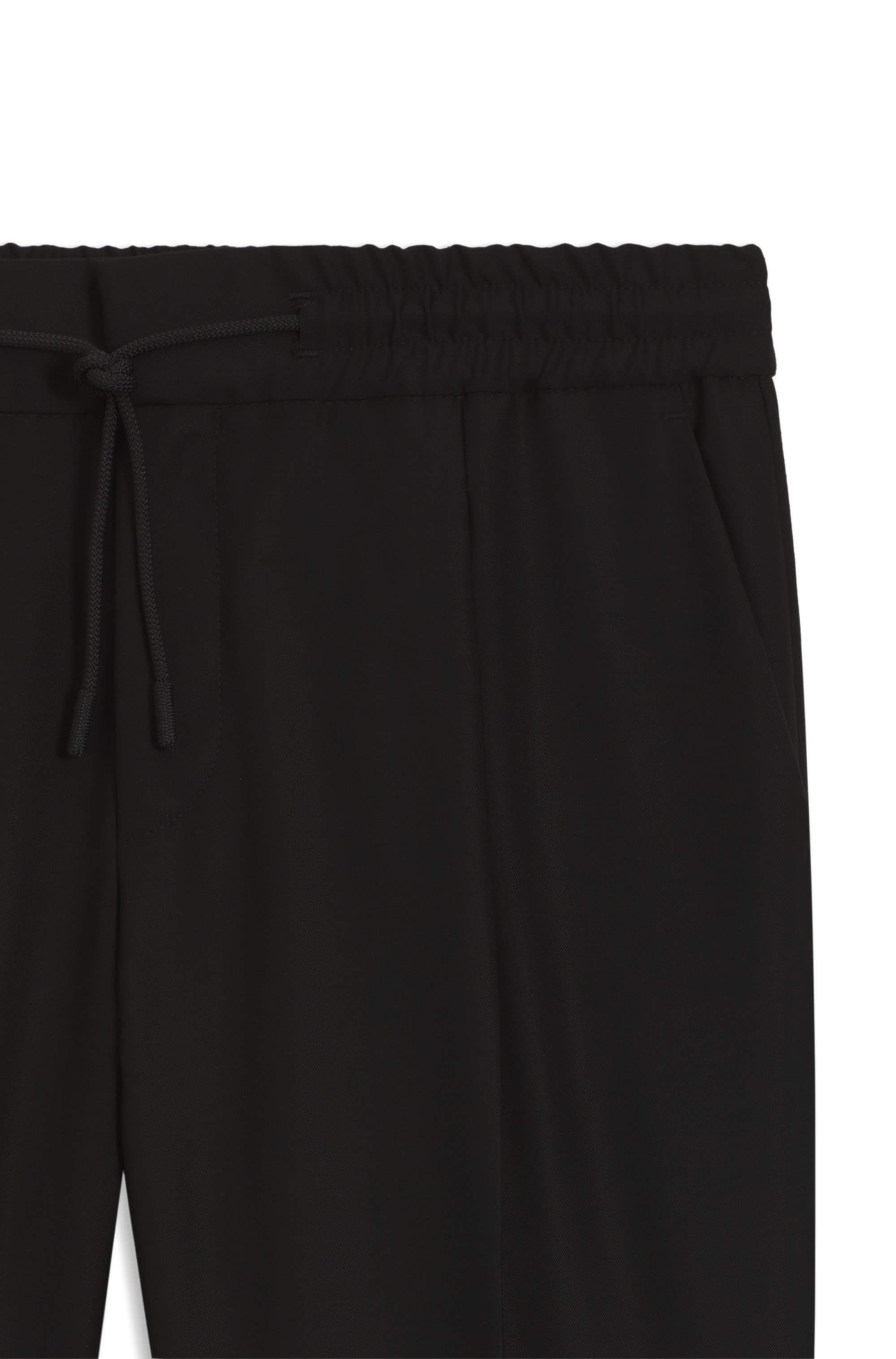 Slim-fit trousers in wool-blend twill