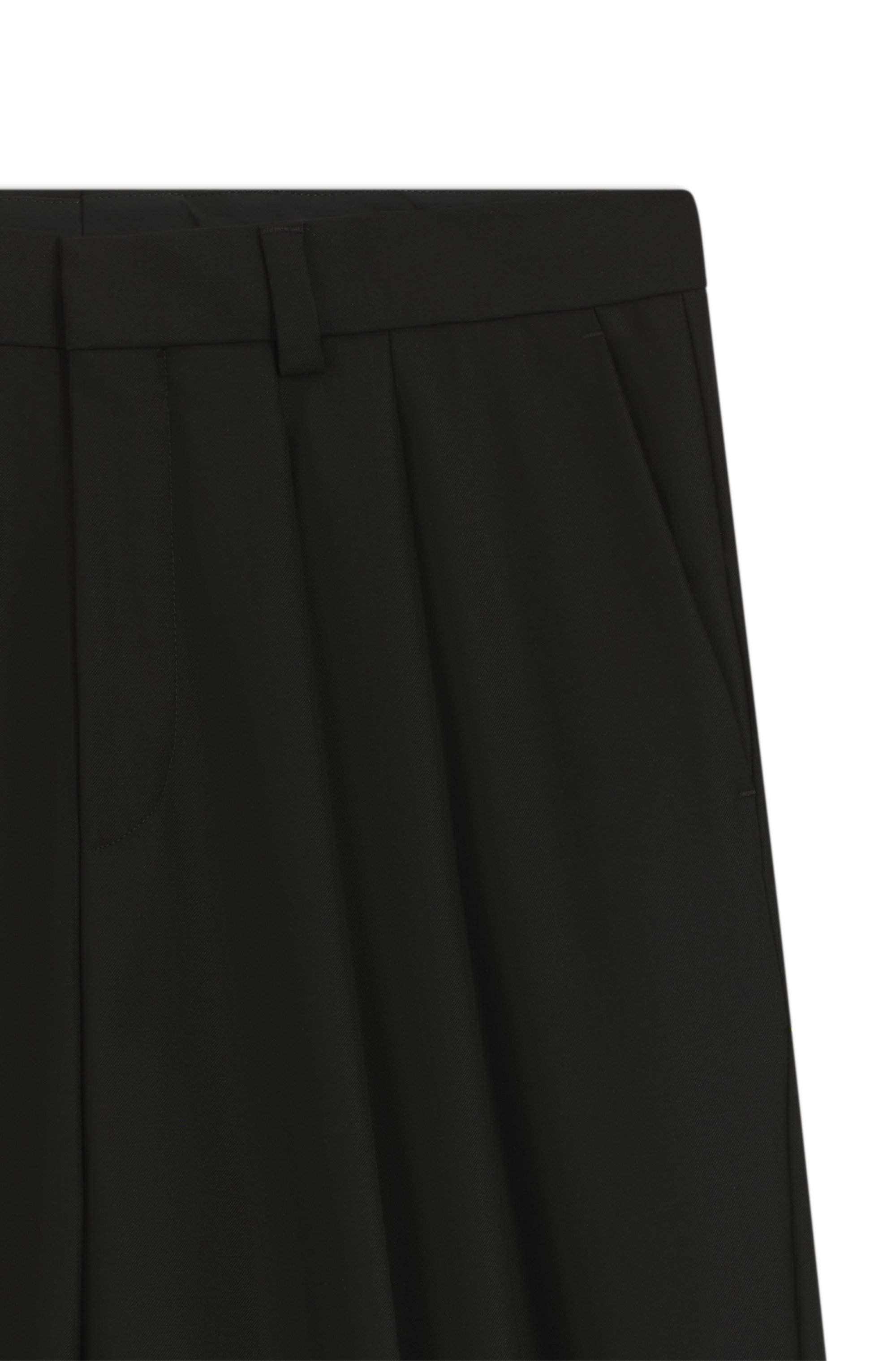 Modern-fit trousers in wool-blend twill