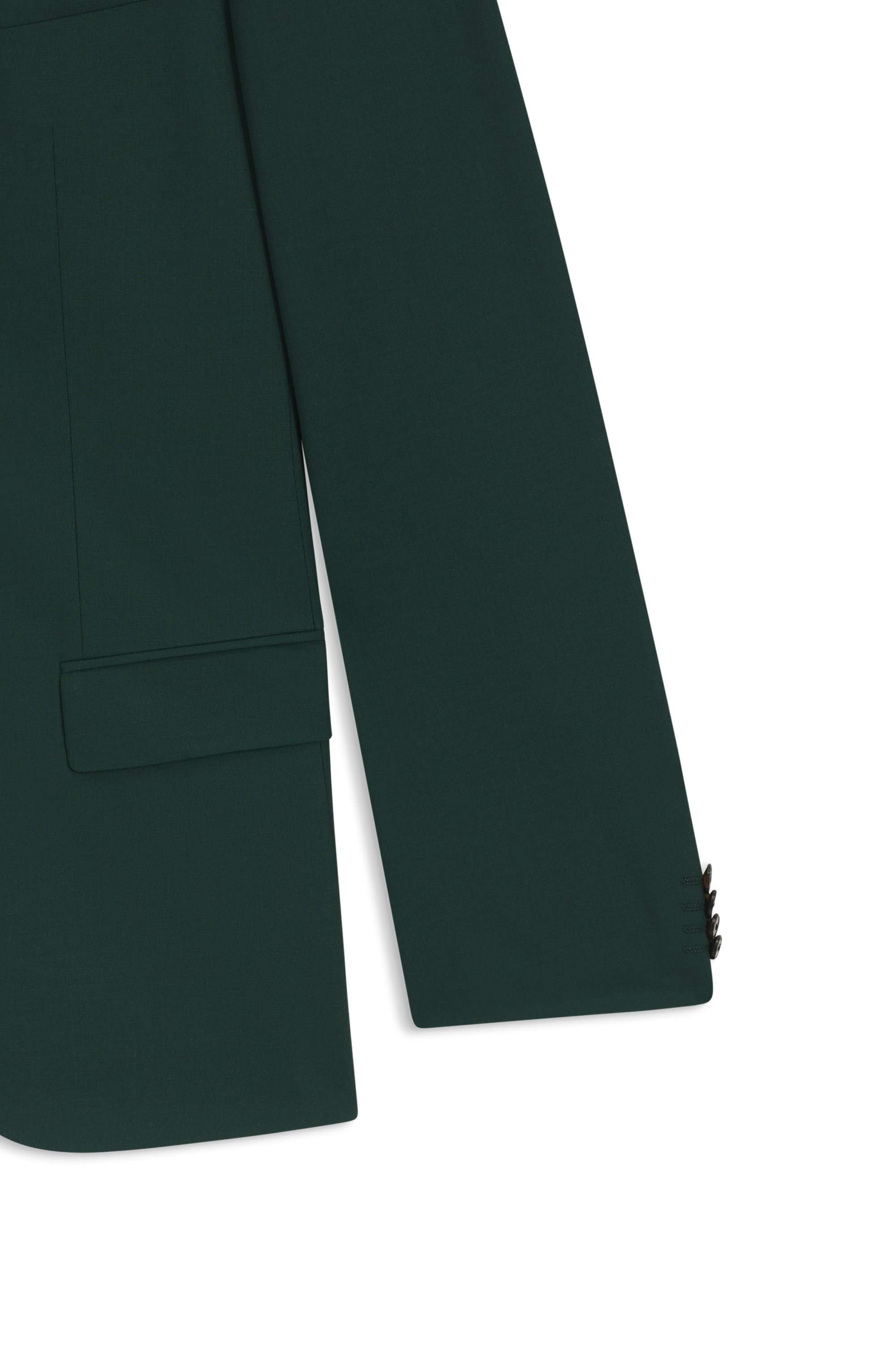 Two-piece slim-fit suit in wool-blend poplin