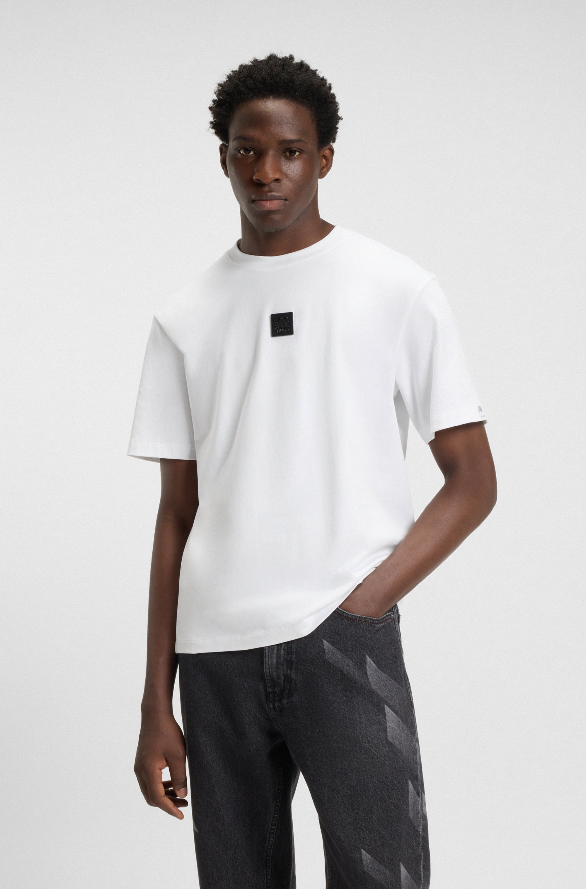 HUGO x RB T-shirt with bull-graphic logo patch