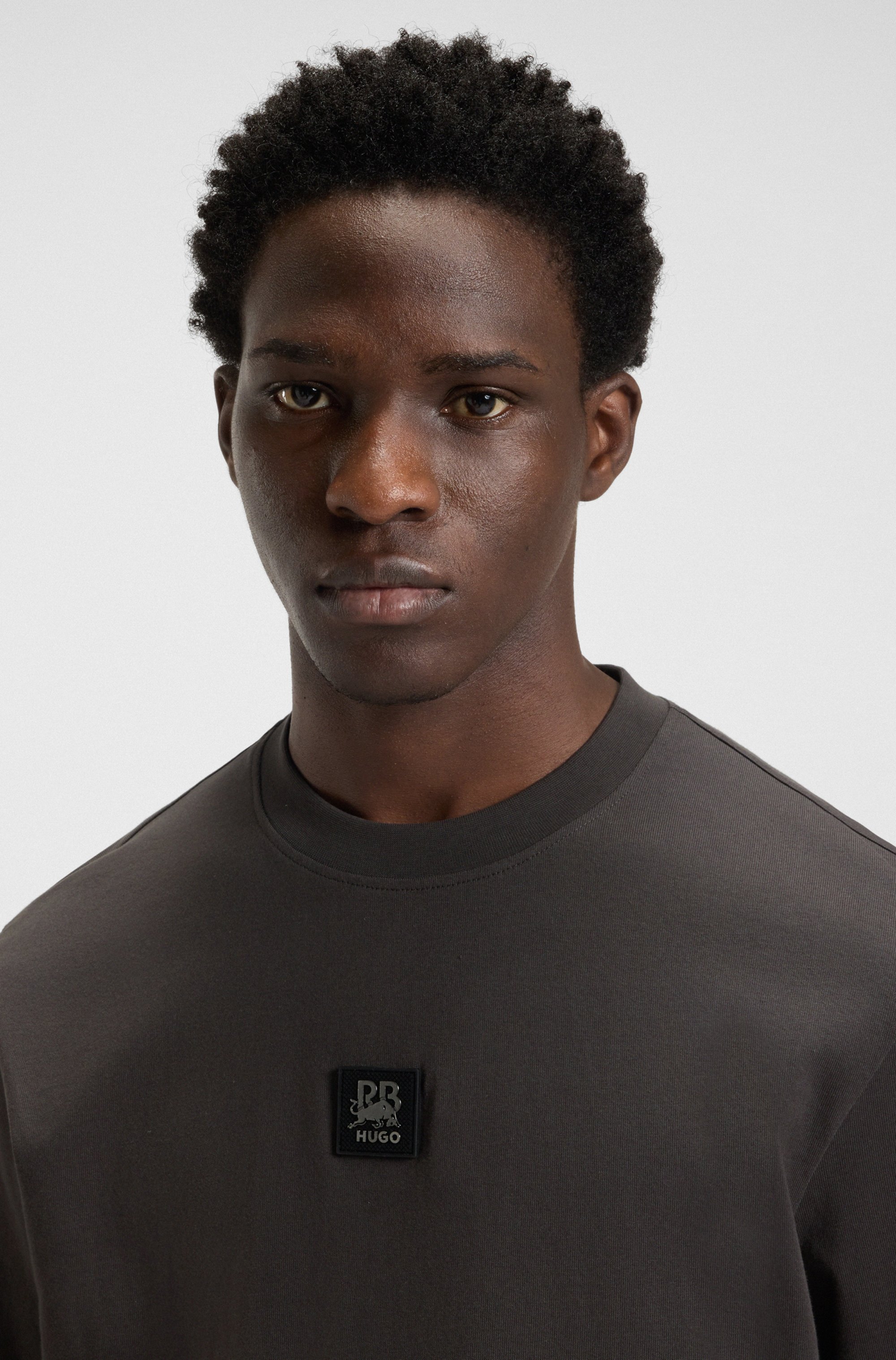 HUGO x RB T-shirt with bull-graphic logo patch