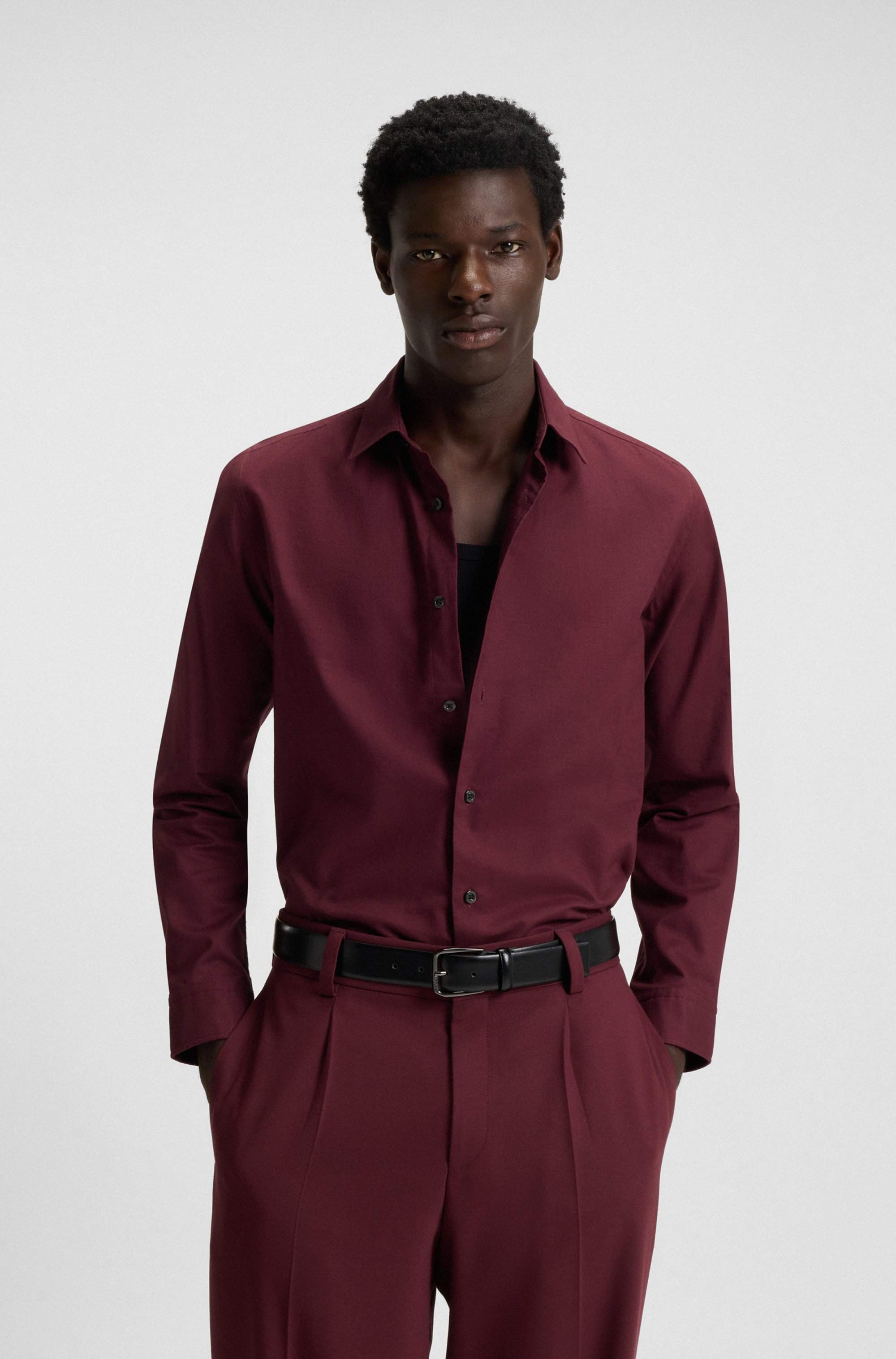 Relaxed-fit shirt in brushed cotton flannel