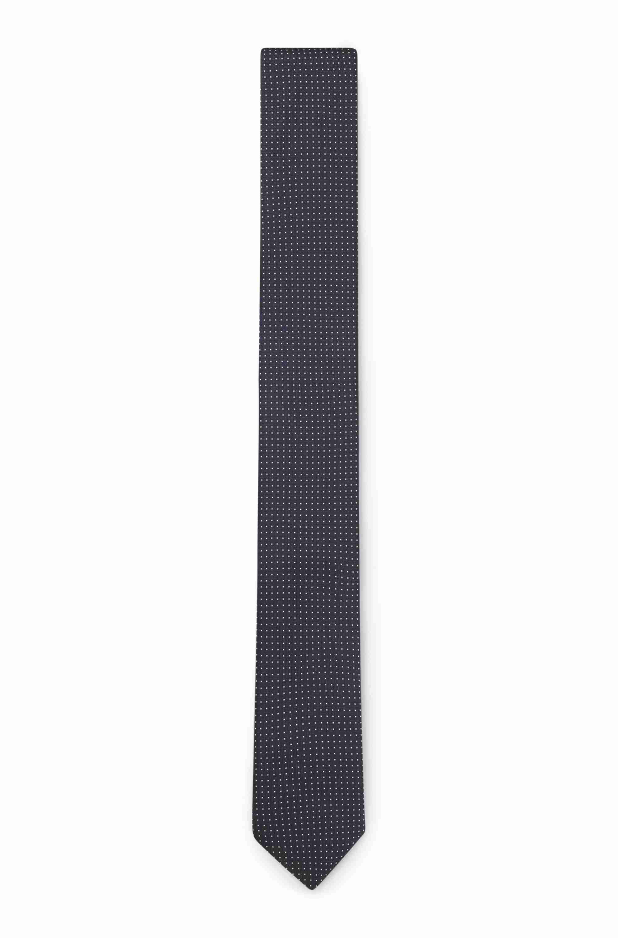 Silk-blend tie with jacquard pattern