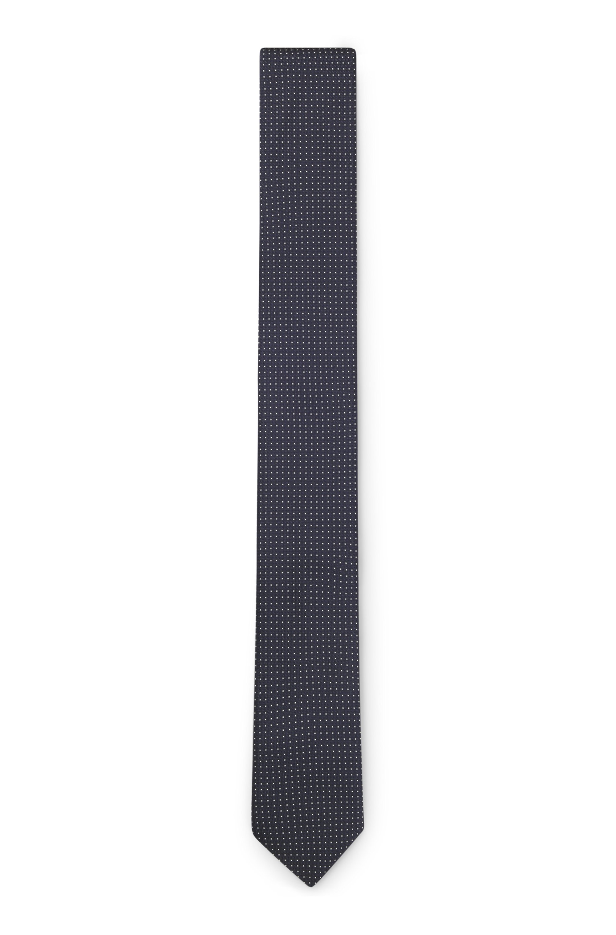 Silk-blend tie with jacquard pattern