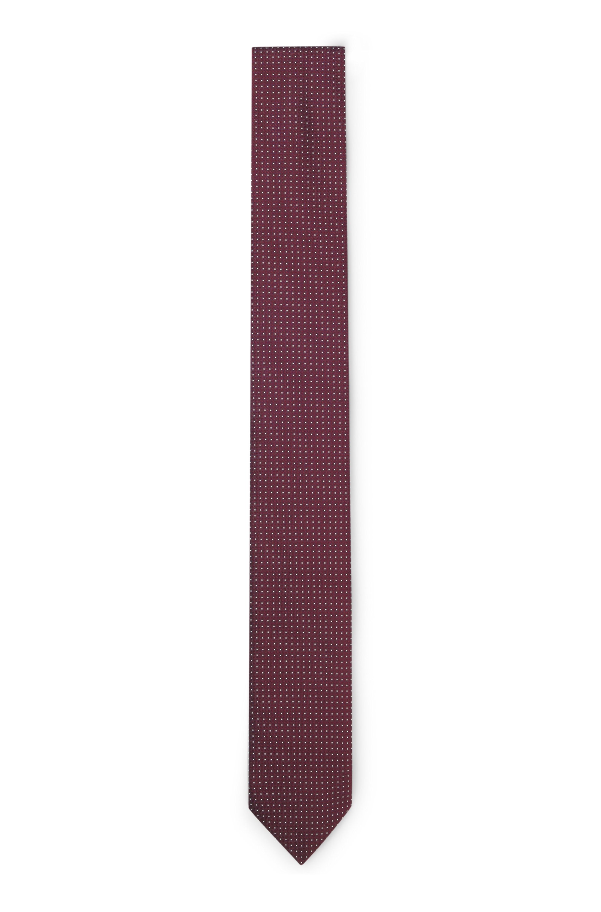 Silk-blend tie with jacquard pattern