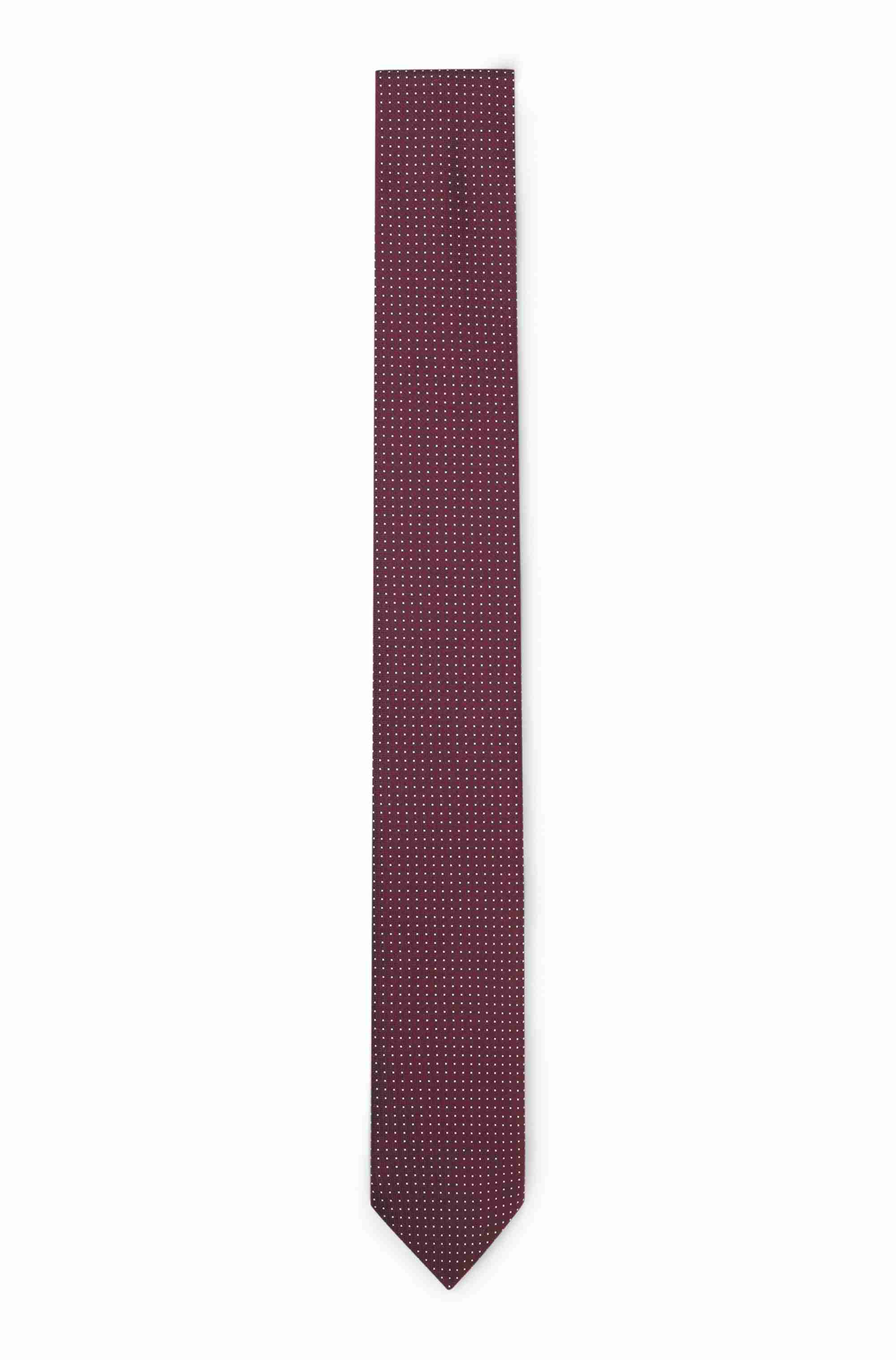 Silk-blend tie with jacquard pattern