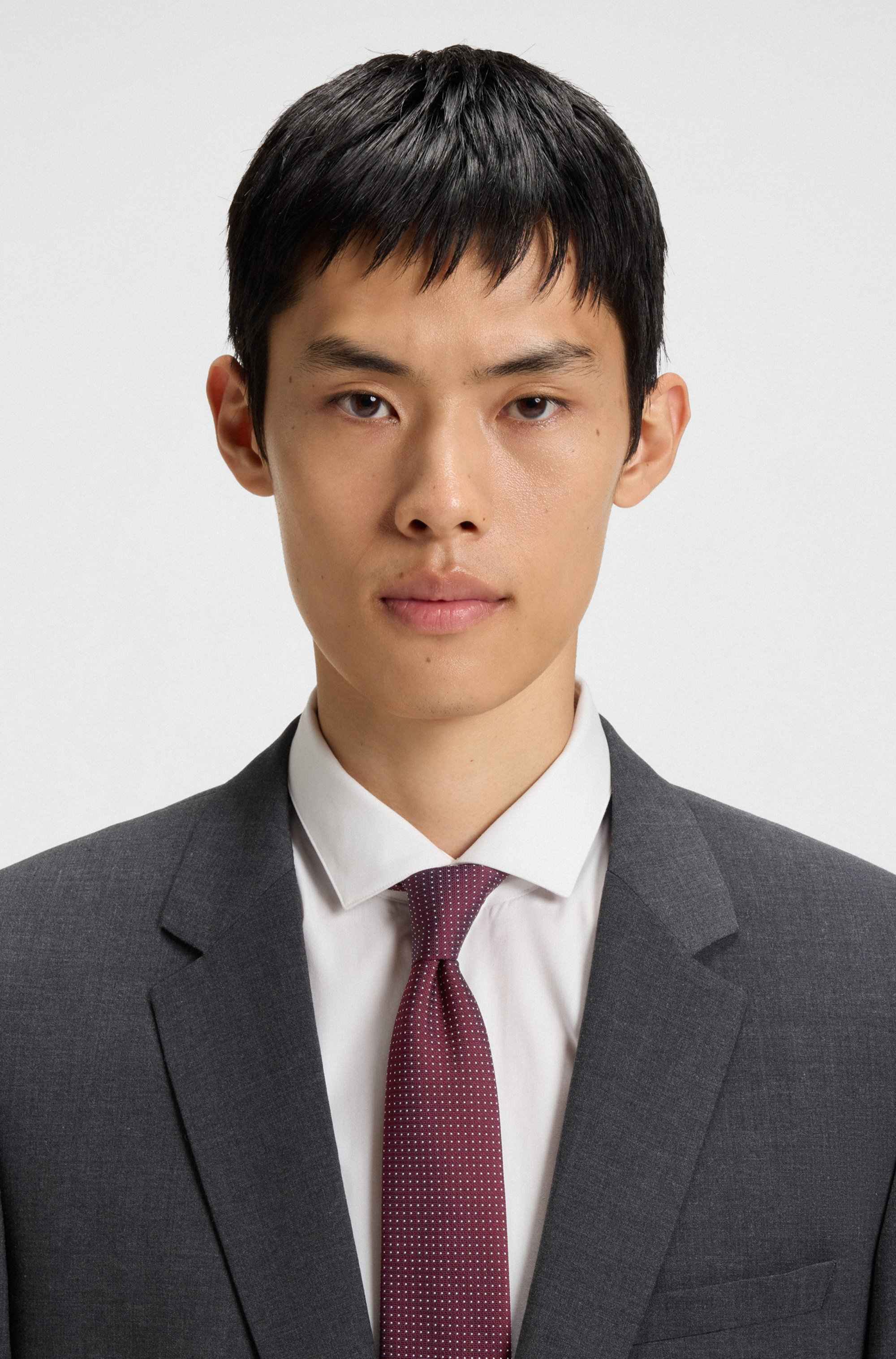 Silk-blend tie with jacquard pattern