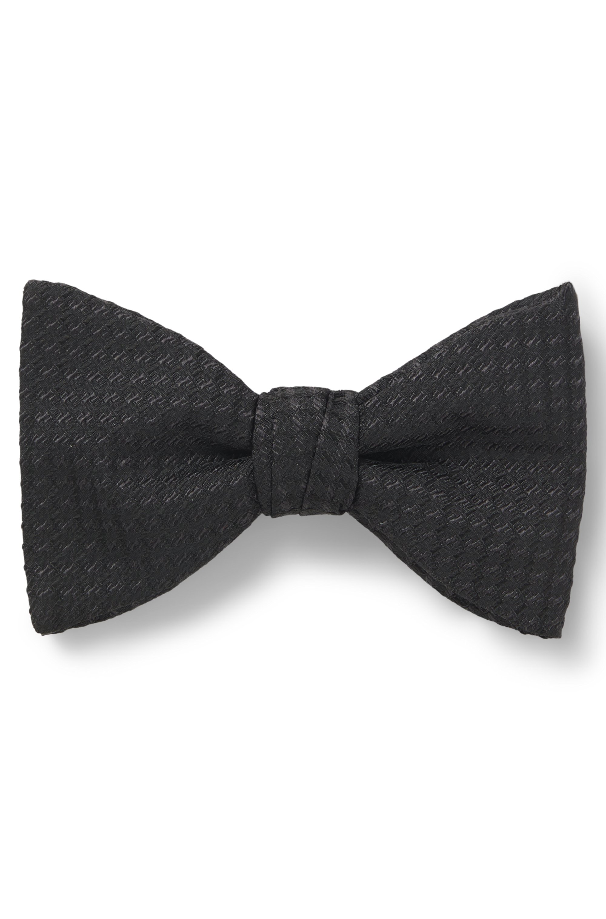 Jacquard-pattern bow tie in a silk blend