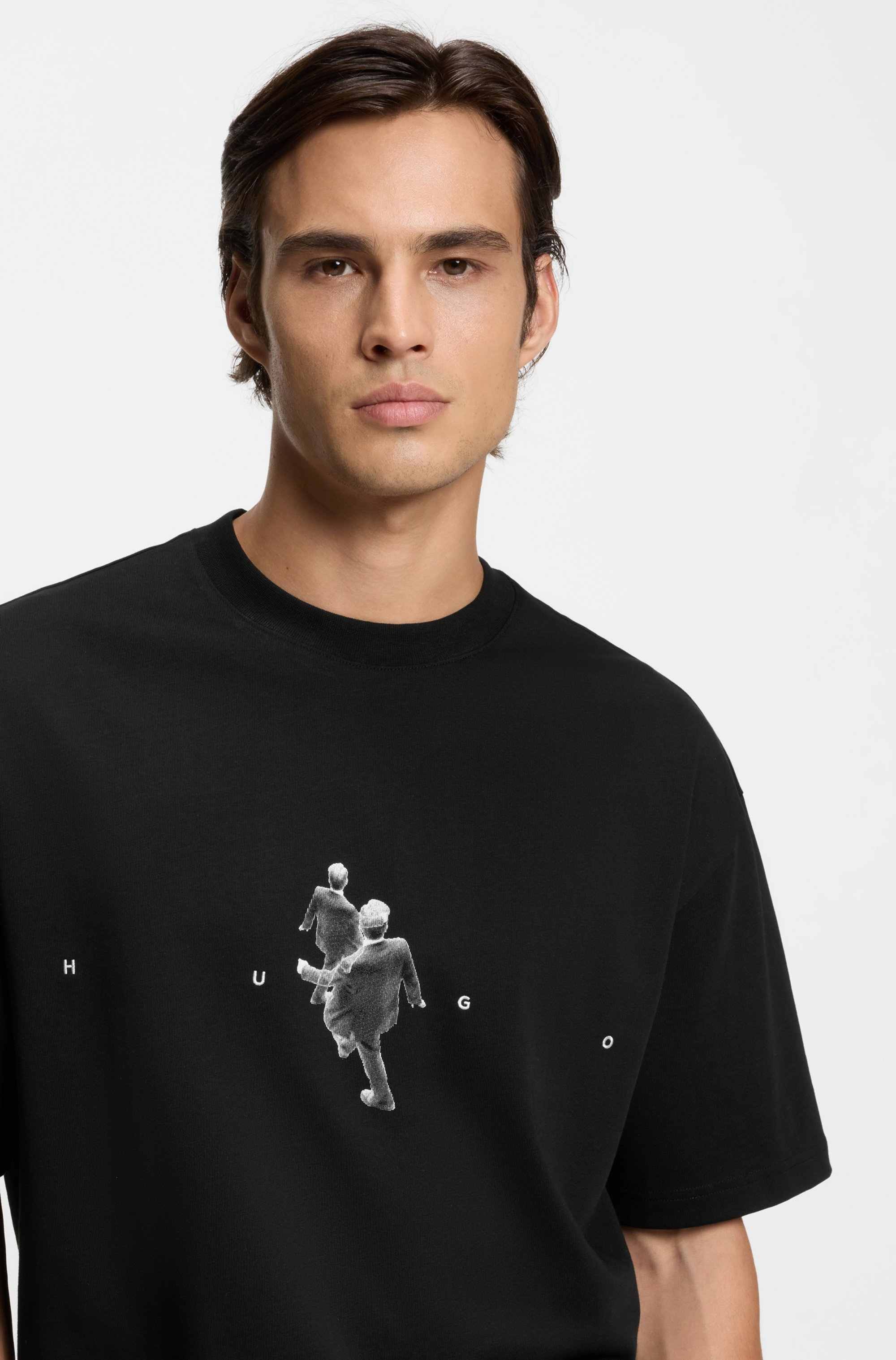 Oversized-fit T-shirt in cotton jersey with graphic artwork