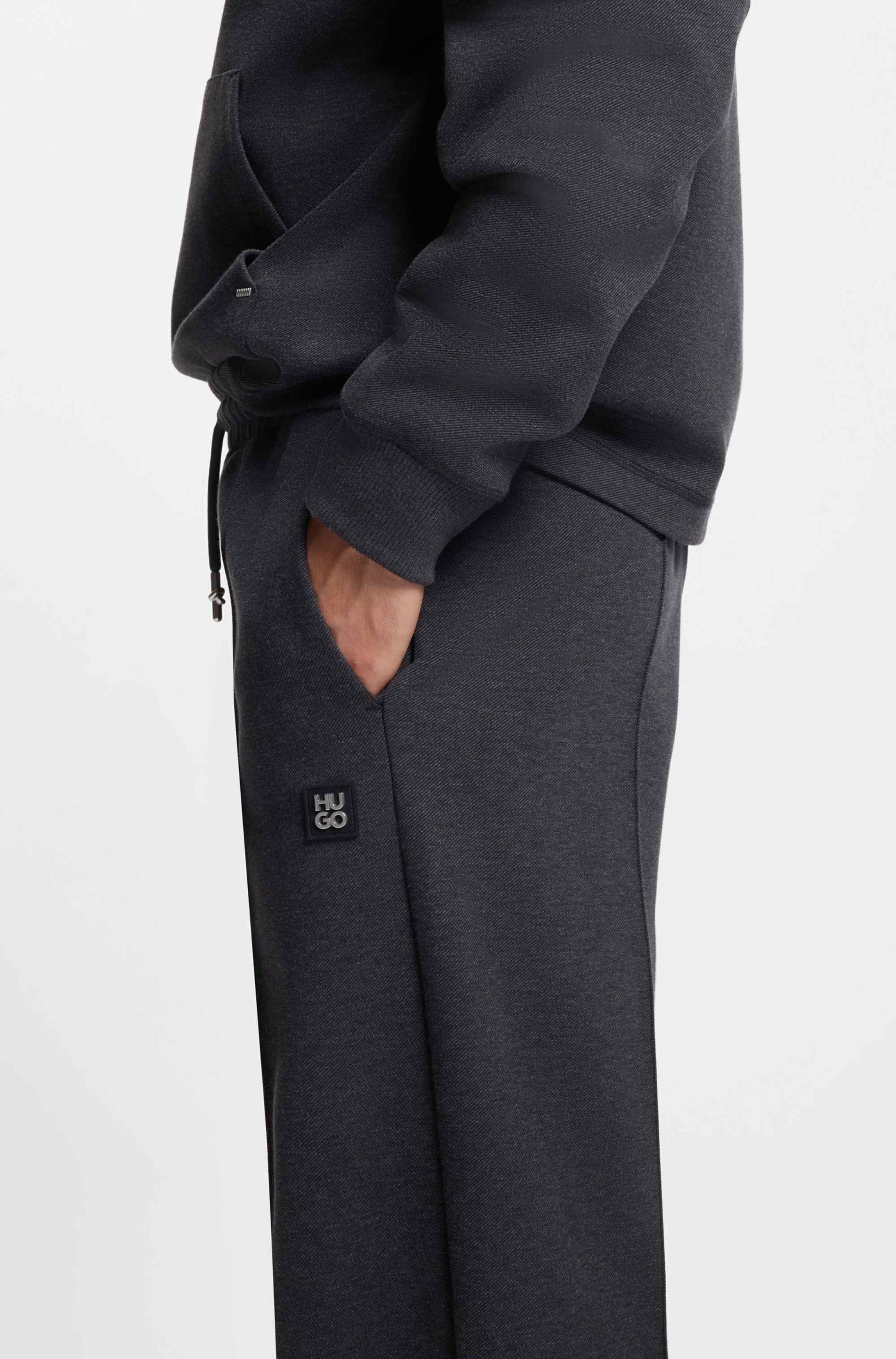 Relaxed-fit tracksuit bottoms with pintuck pleats