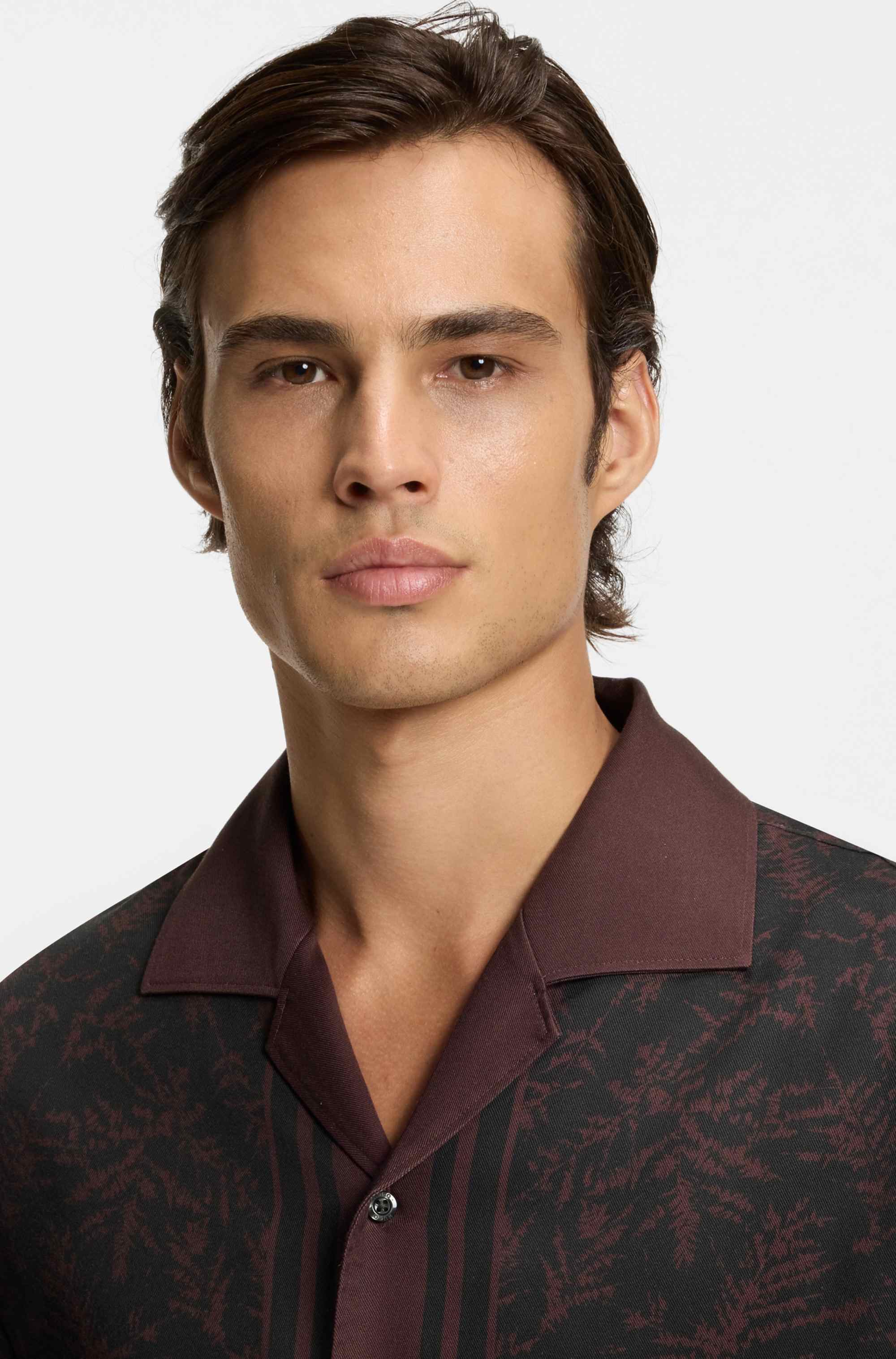 Oversized-fit shirt with digital print