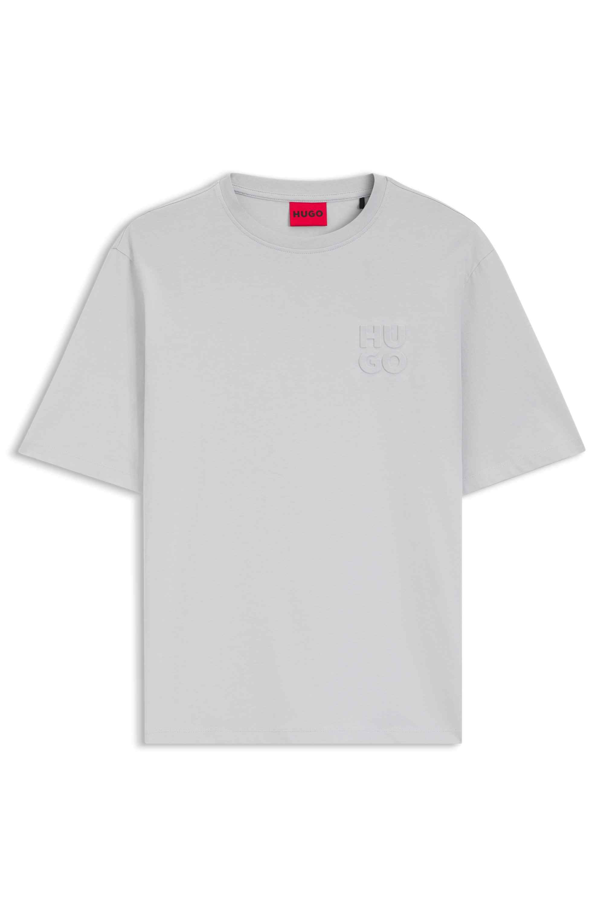 Cotton-jersey T-shirt with stacked logo