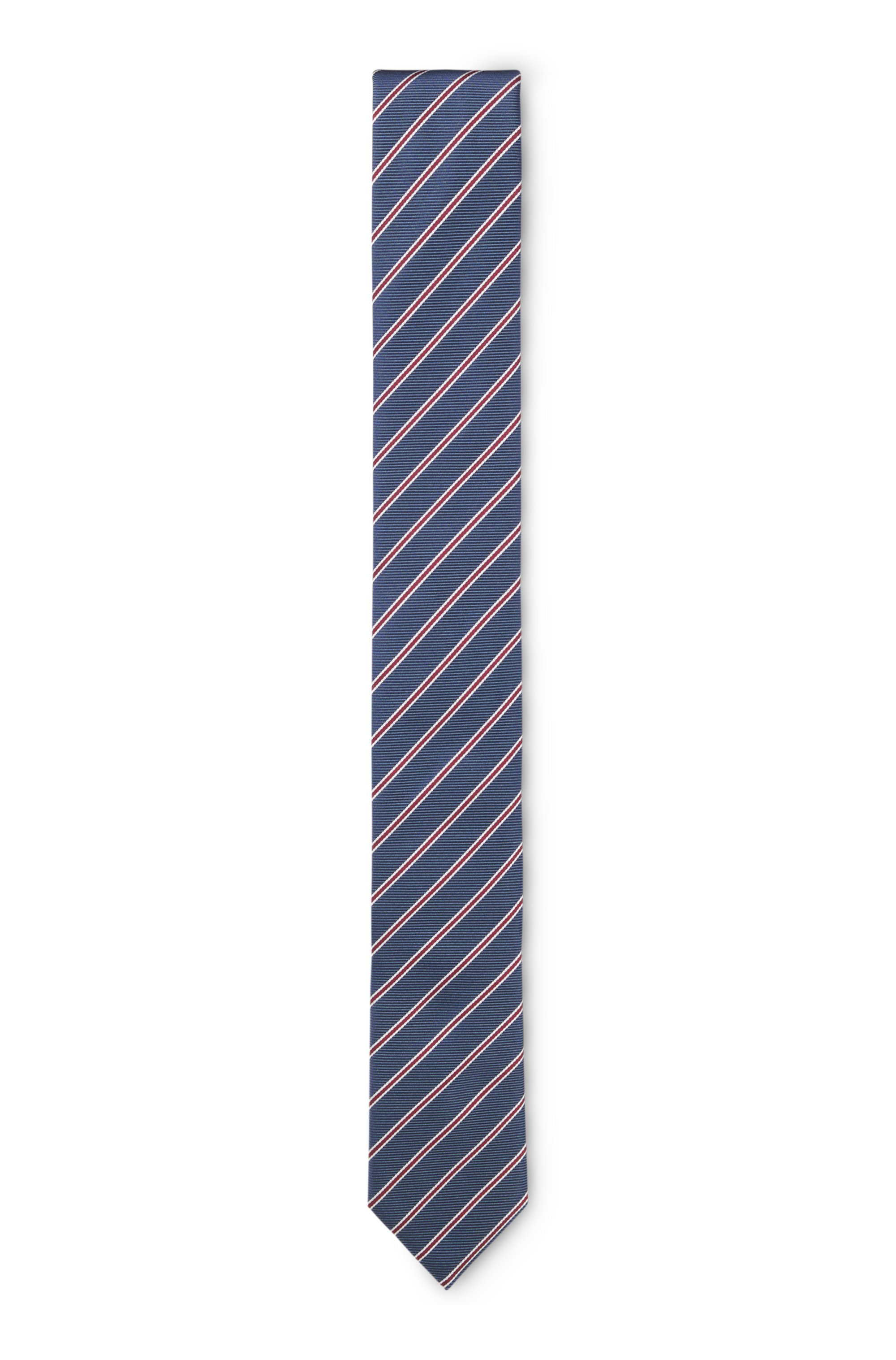 Silk tie with diagonal stripe