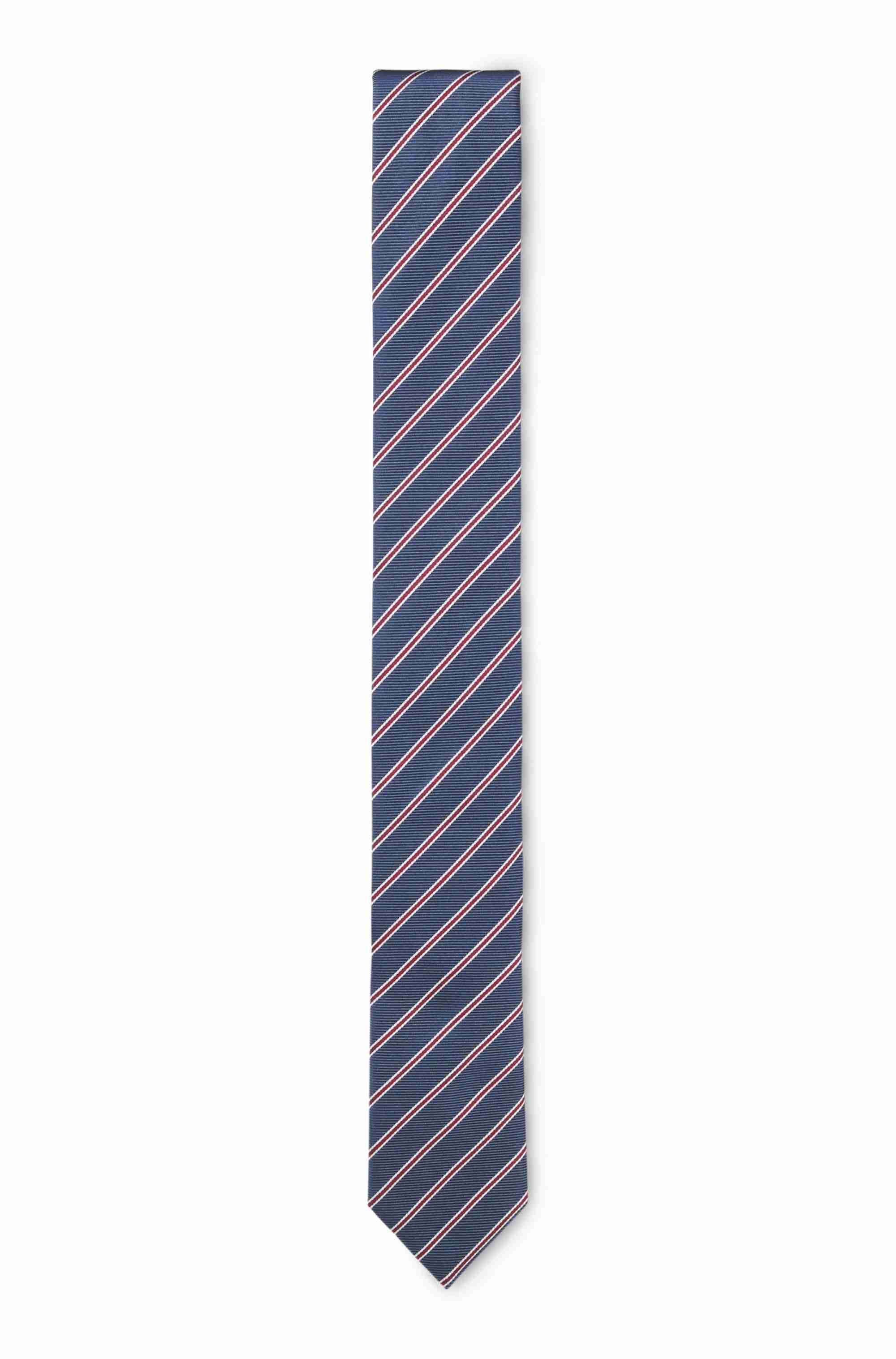 Silk tie with diagonal stripe