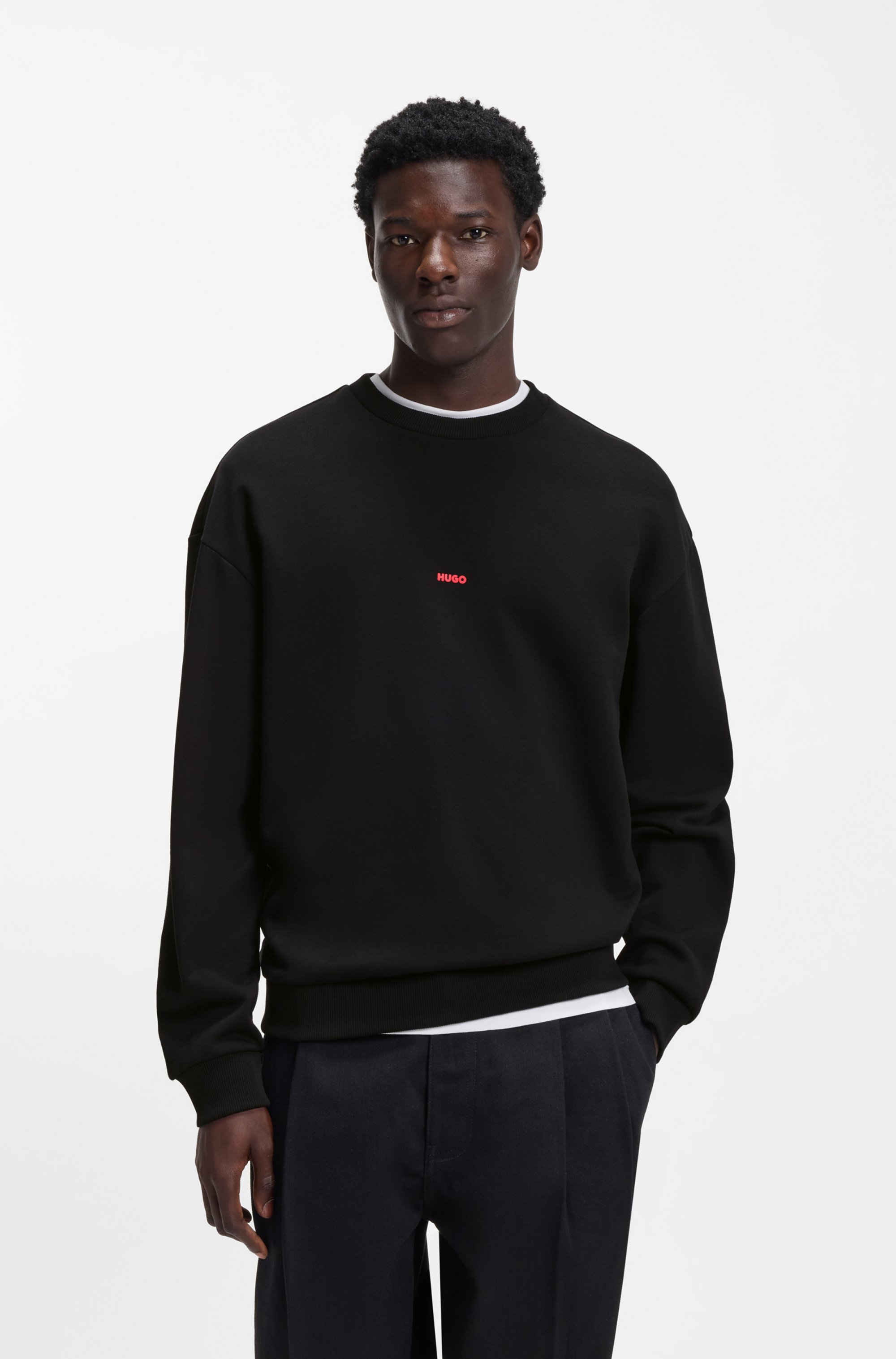 Relaxed-fit sweatshirt in cotton terry with dog artwork