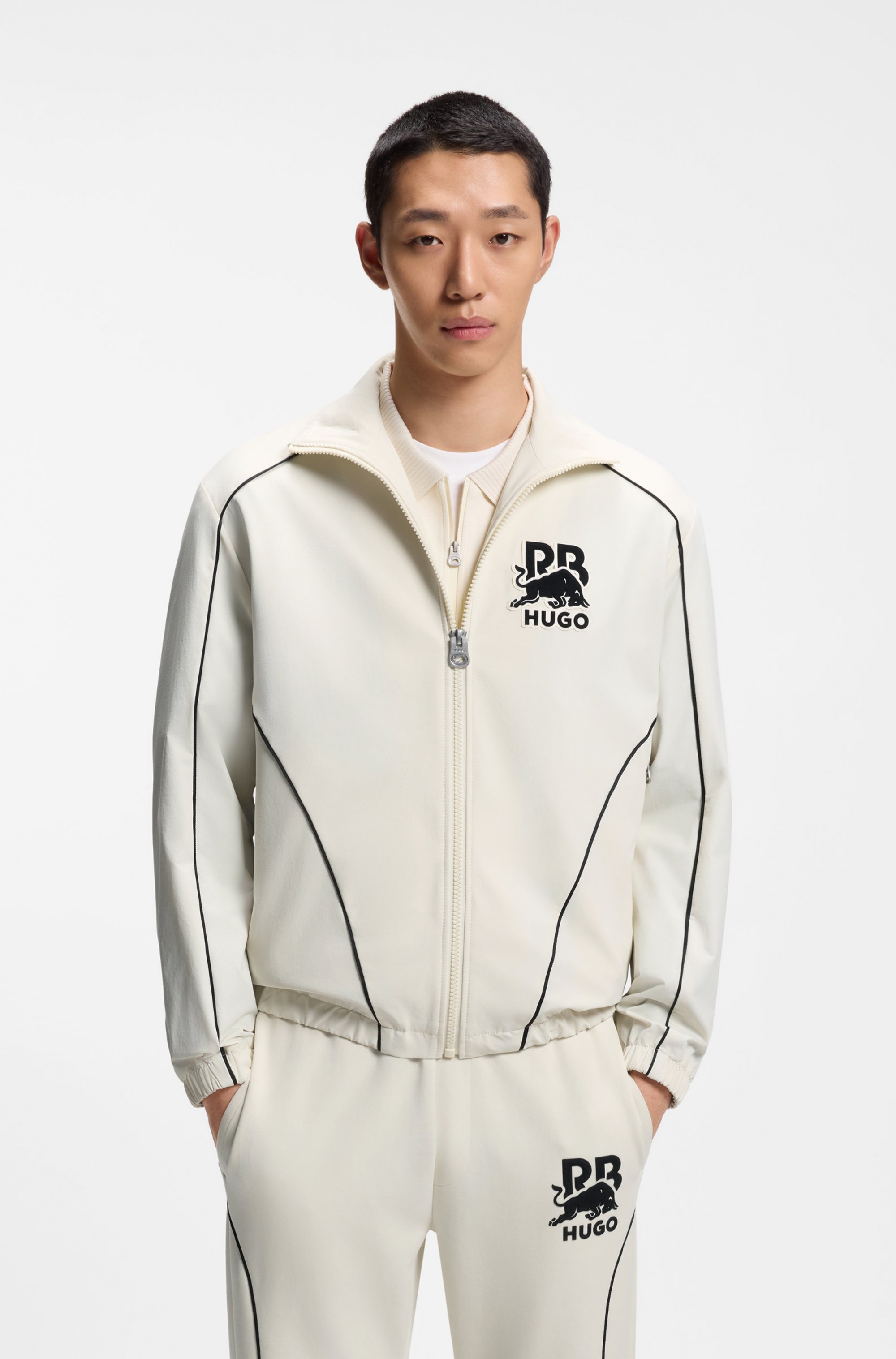 HUGO x RB zip-up jacket with bull motif