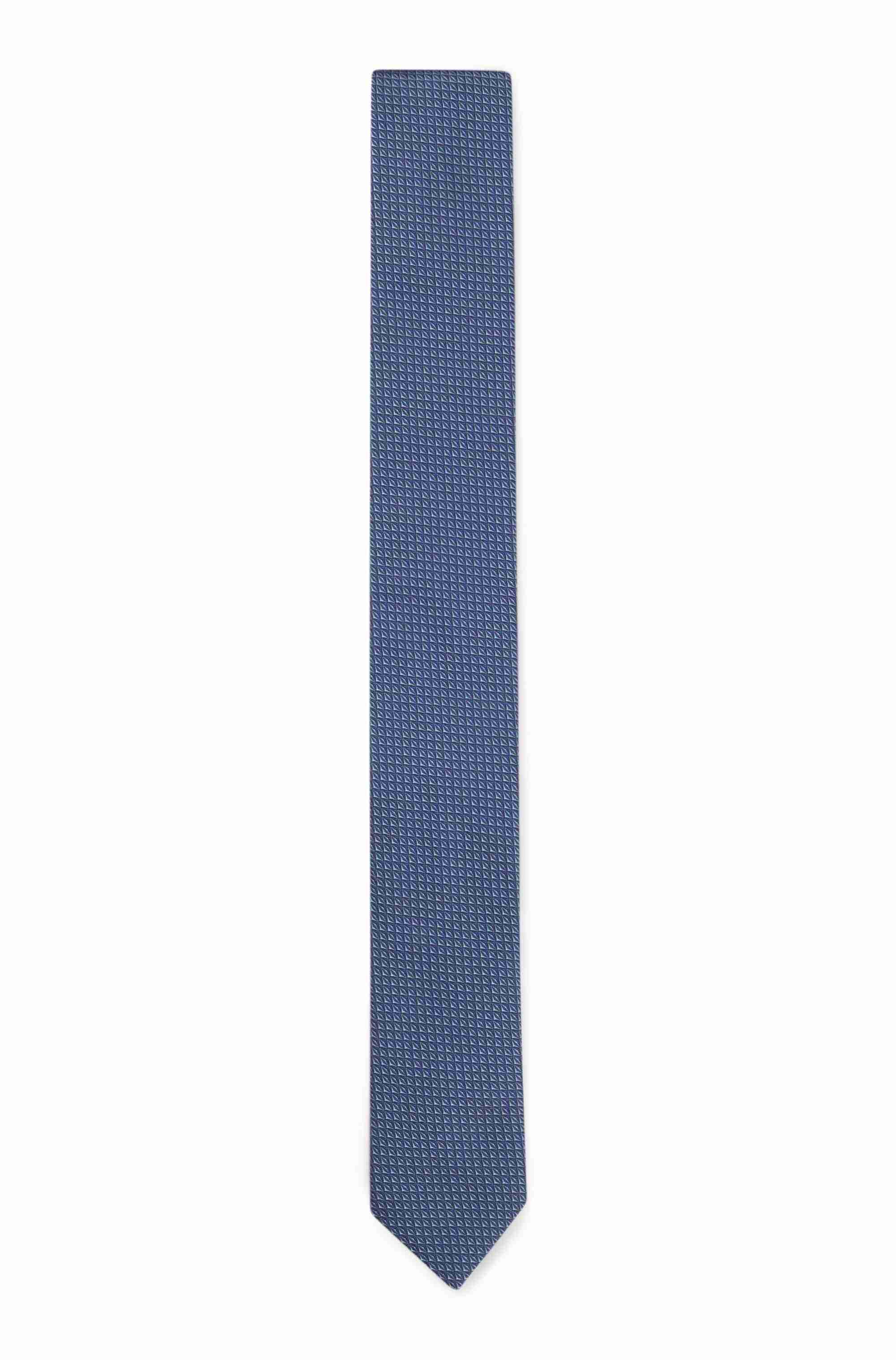 Silk tie with jacquard pattern