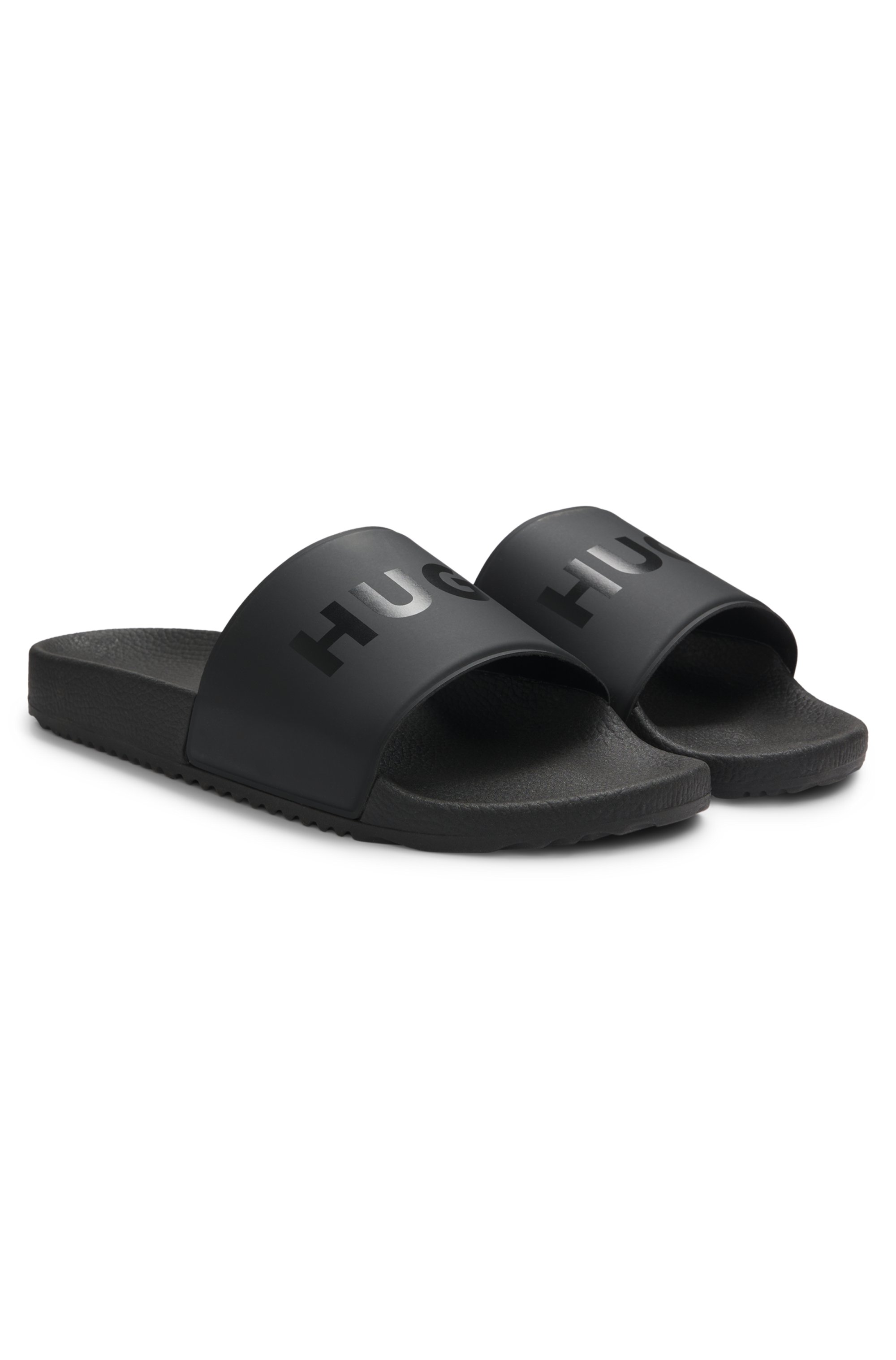 Italian-made slides with tonal logo