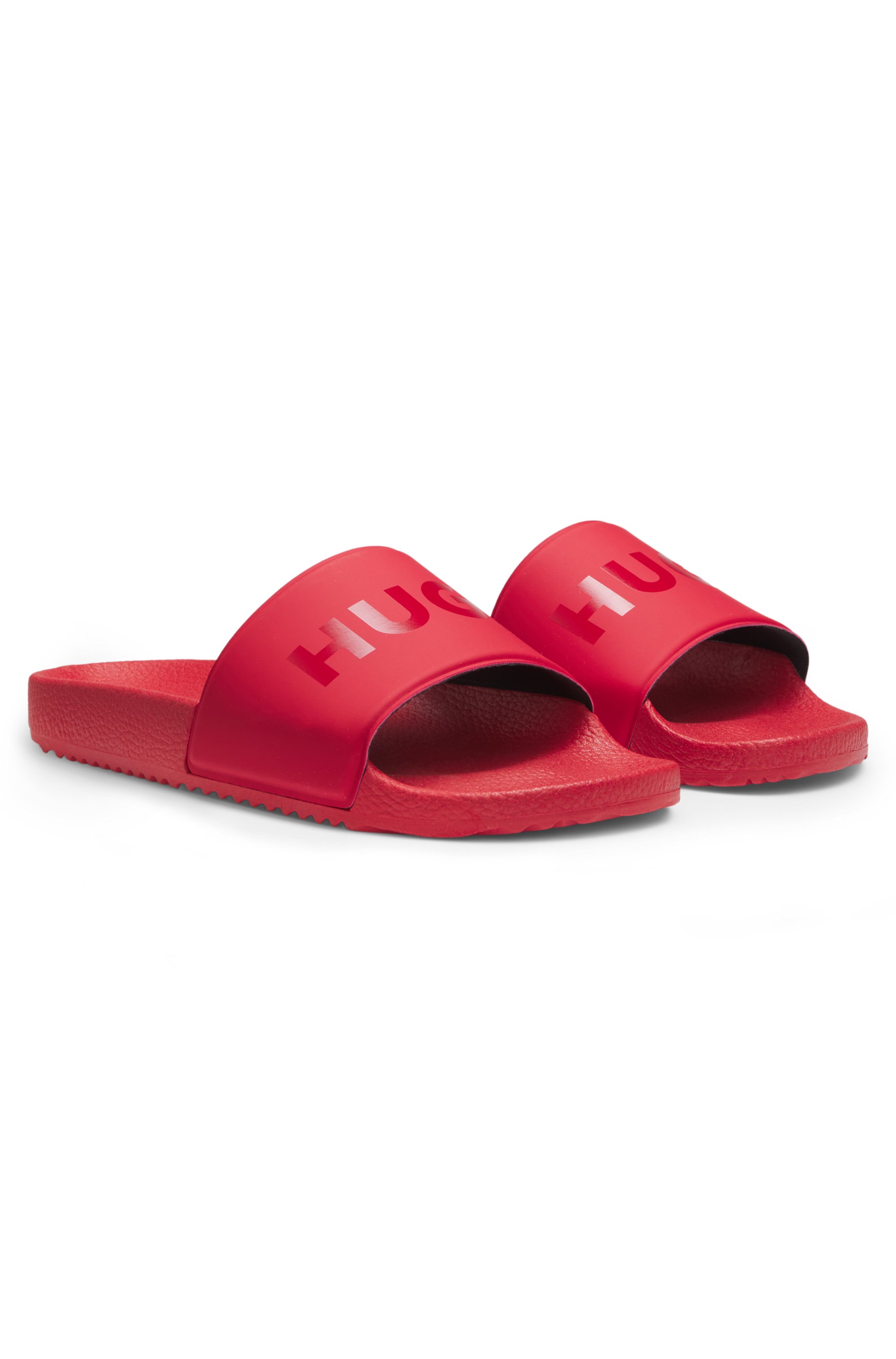 Italian-made slides with tonal logo