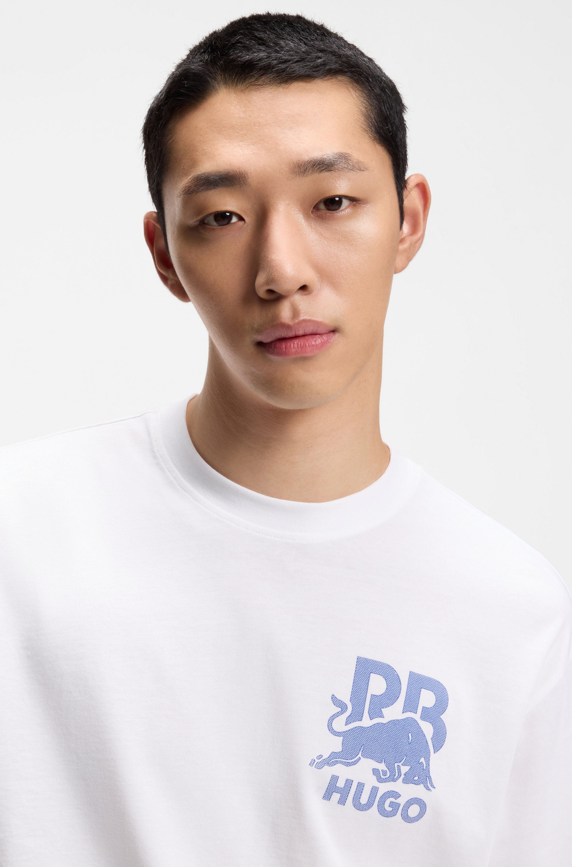 HUGO x RB relaxed-fit T-shirt with bull motif