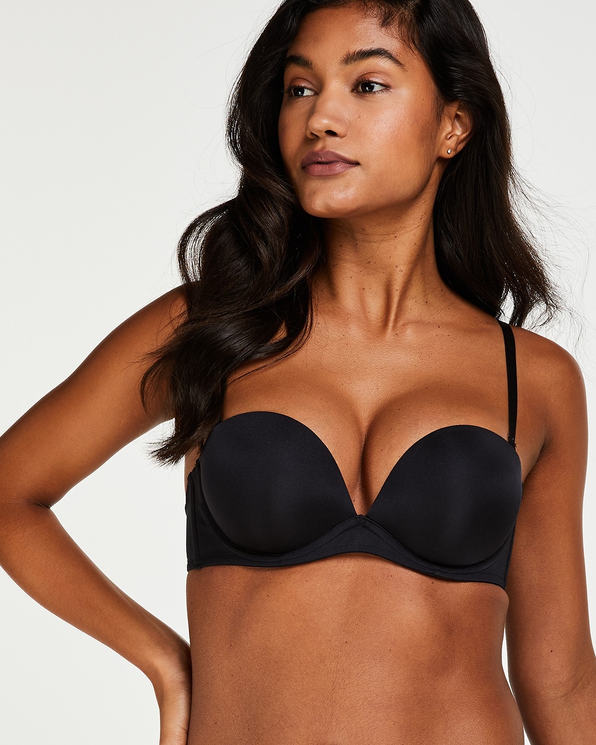 Black Padded Underwired Strapless Maximizer Bra