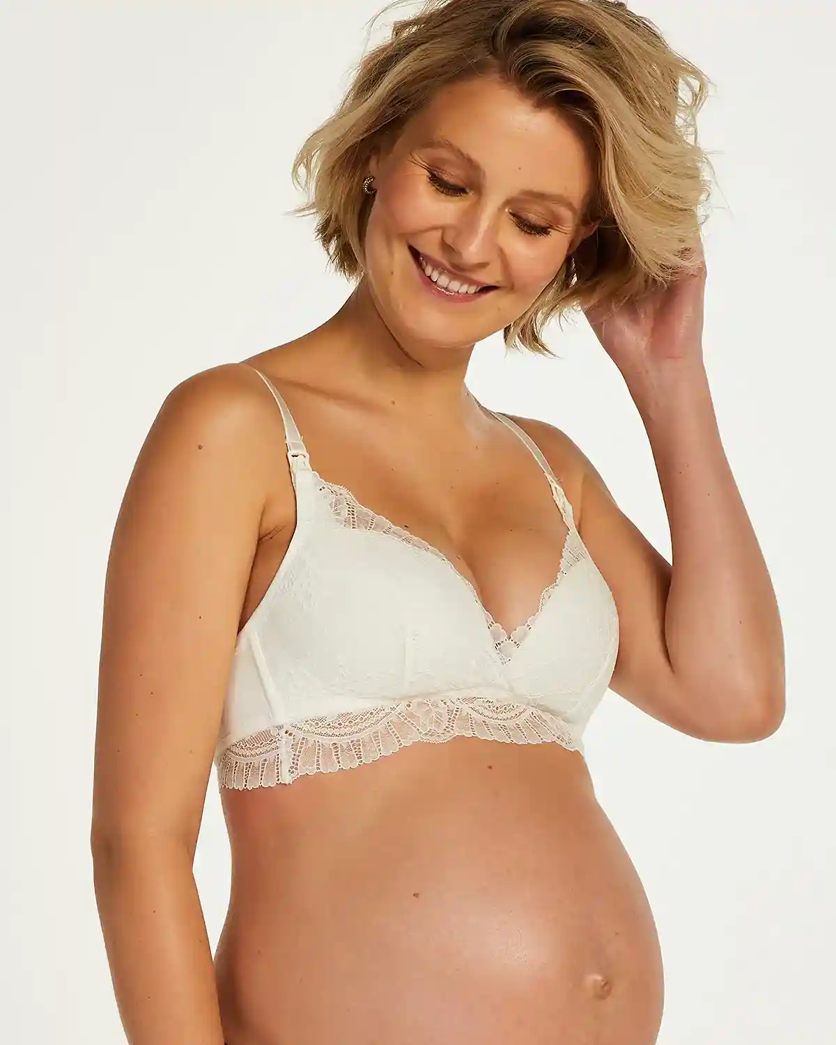 White Gracie Padded Non Wired Nursing Bra