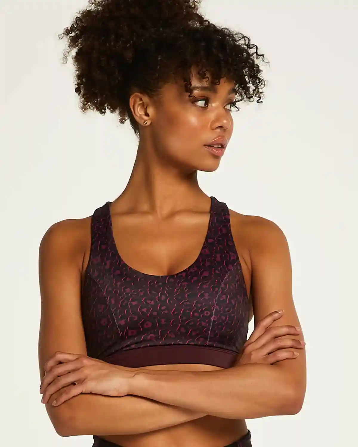 Maroon HKMX Sports bra The Prana Level 1