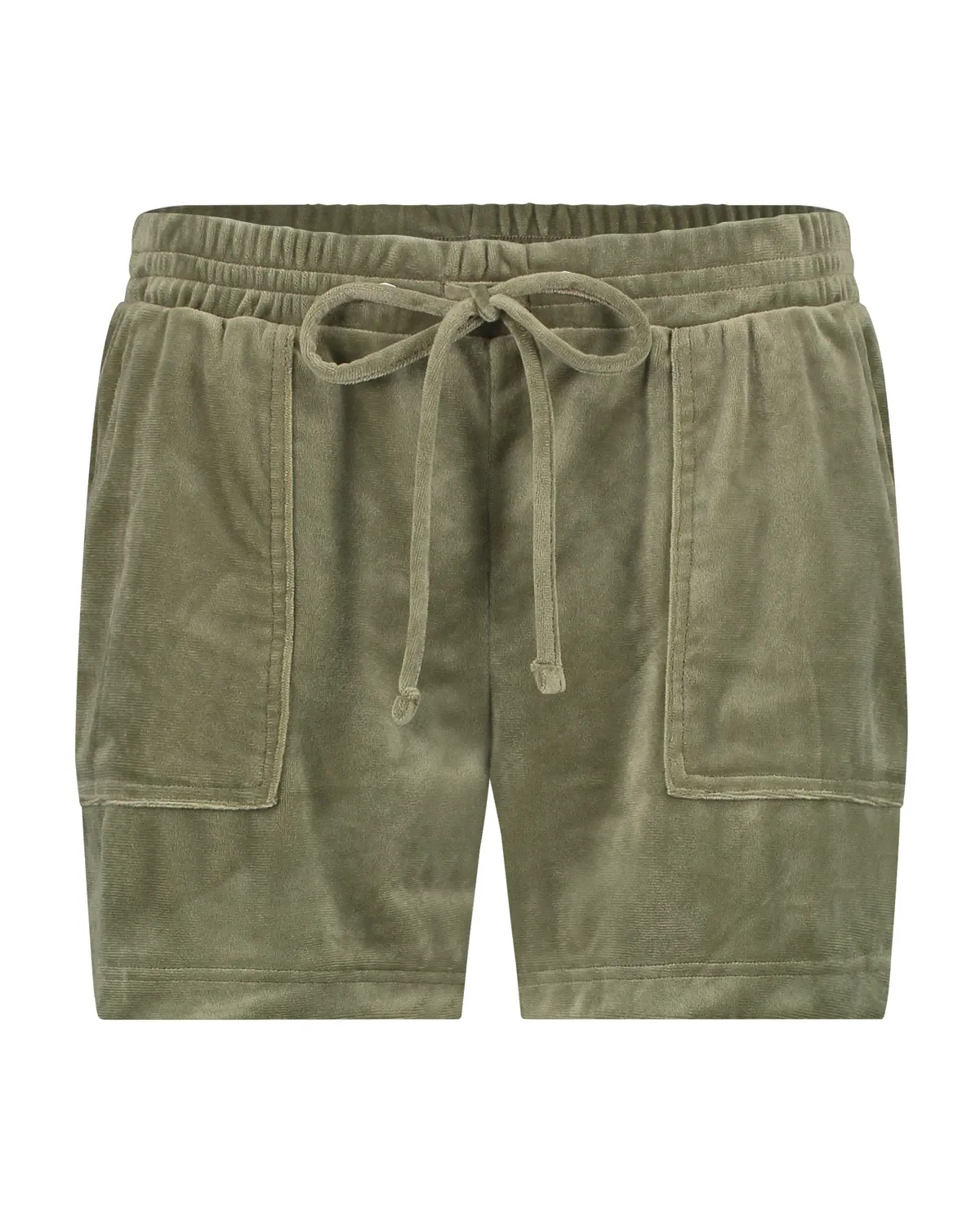 Green Velvet Pocket shorts