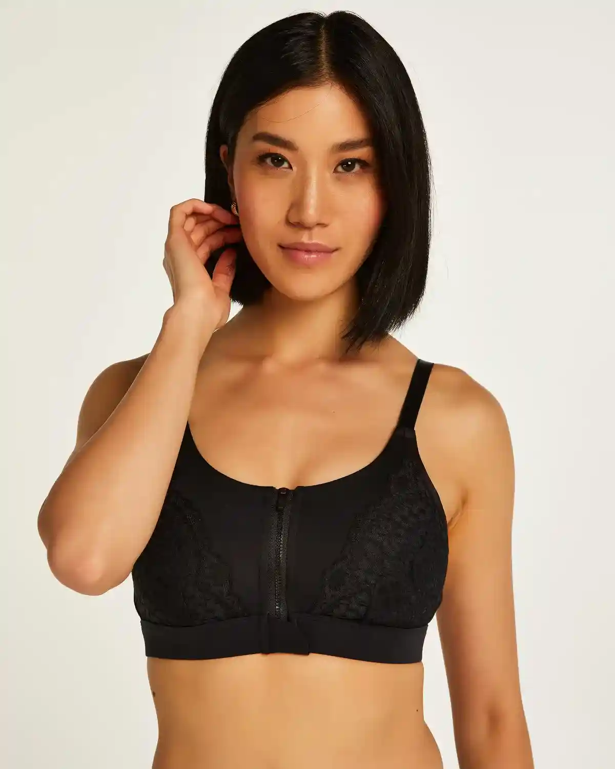 Black Prosthetic underwireless bra