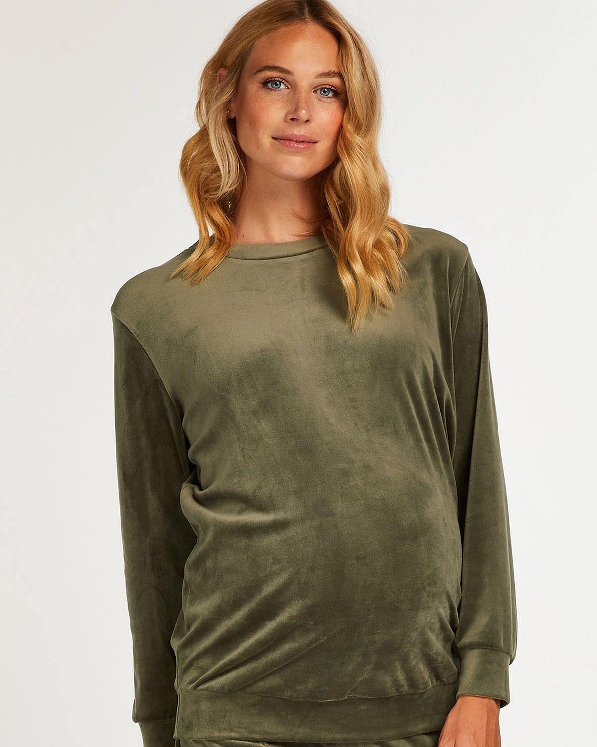 Velvet maternity top