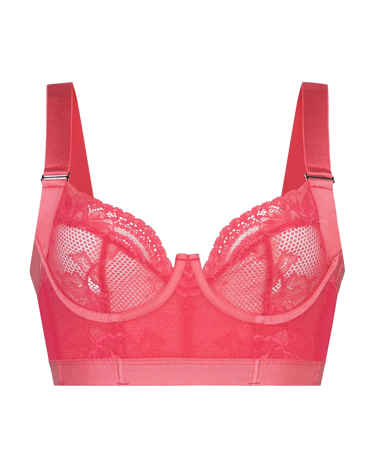 Pink Hana Non Padded Underwired Longline Bra