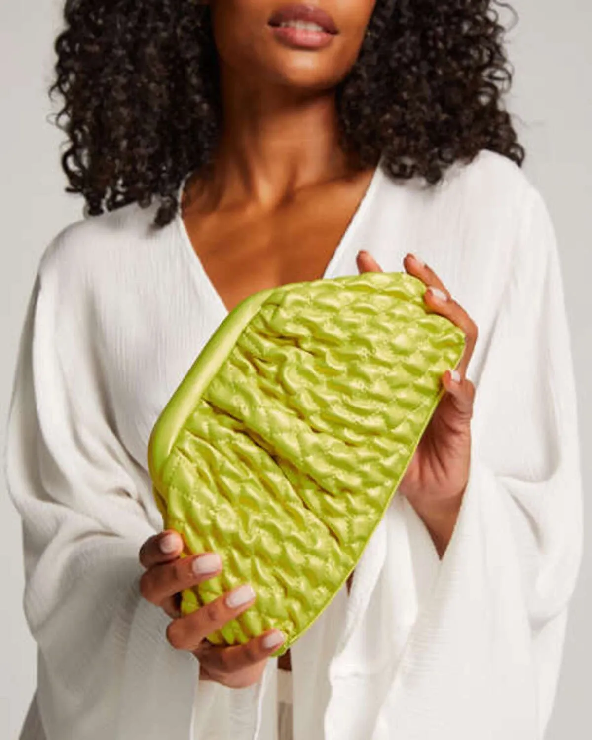 Green Kylie Faux Leather Make Up Bag