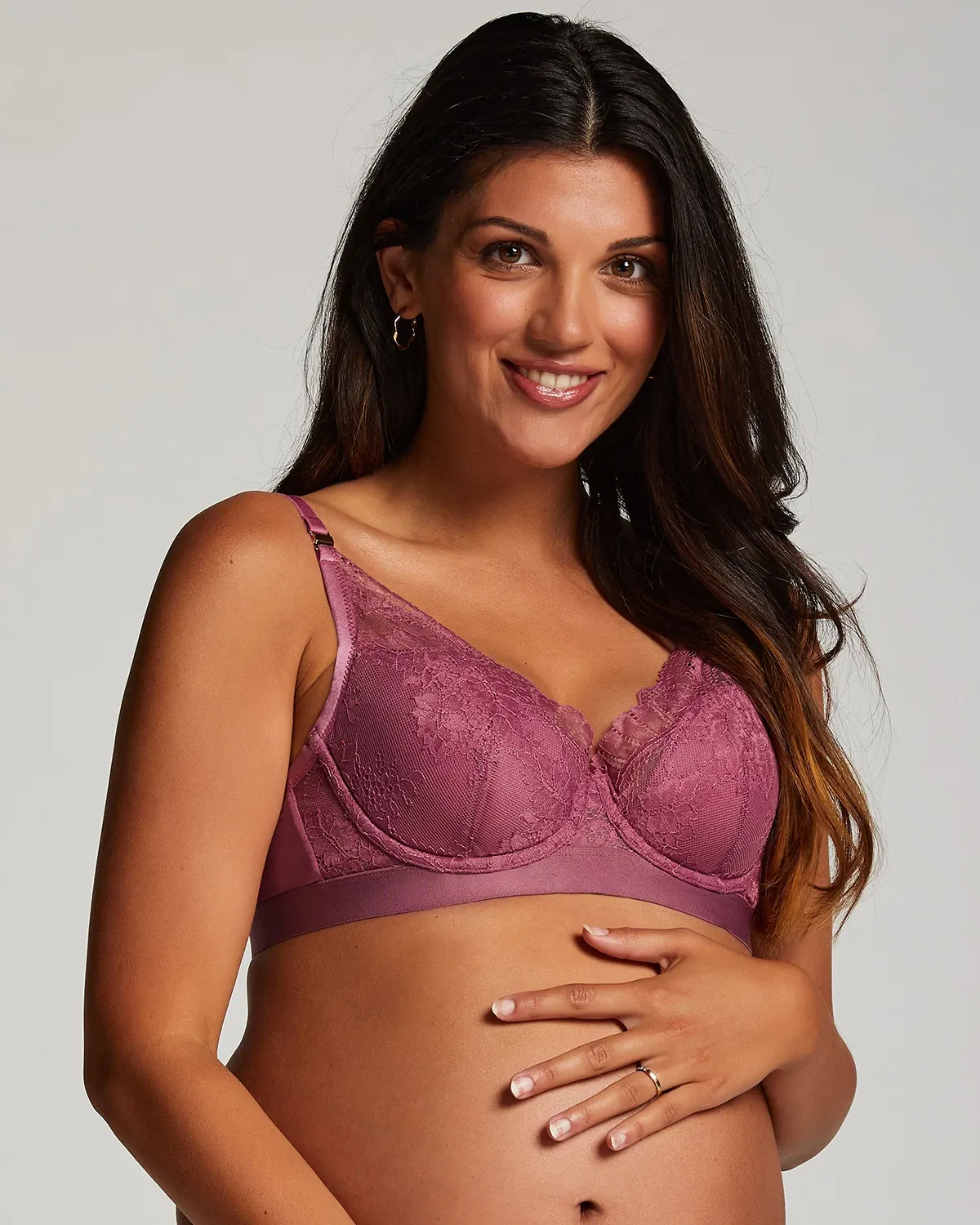 Purple Adelaide Padded Underwired Maternity Bra