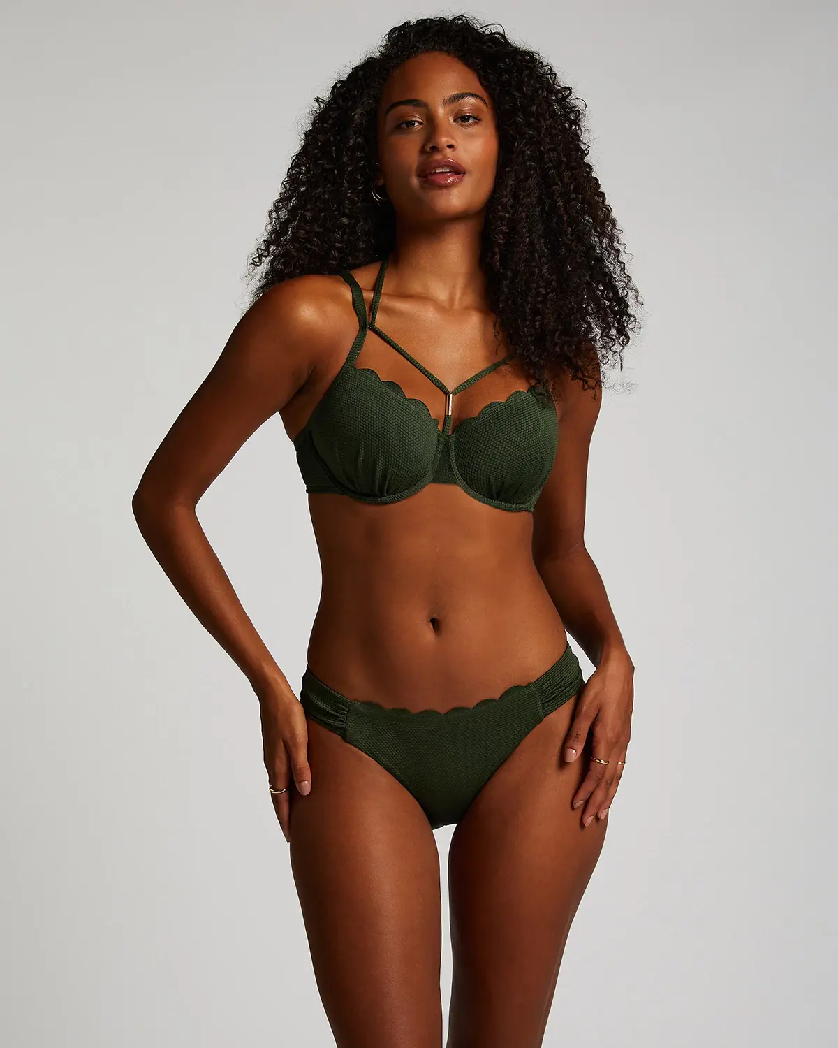 Green Scallop Rio Bikini Bottoms