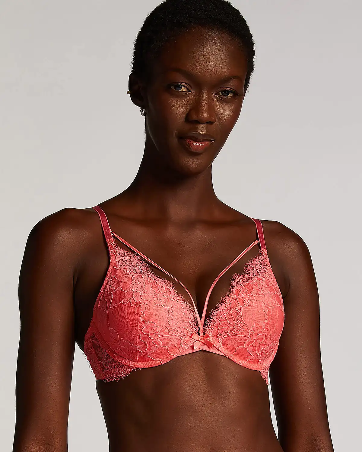 Pink Arabella padded push up underwired bra