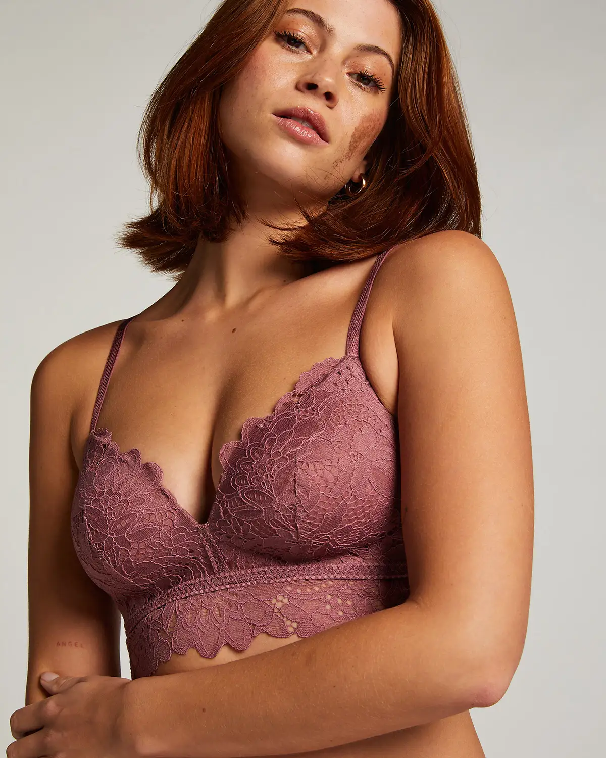 Purple Shiloh Padded Longline Non Underwired Bra