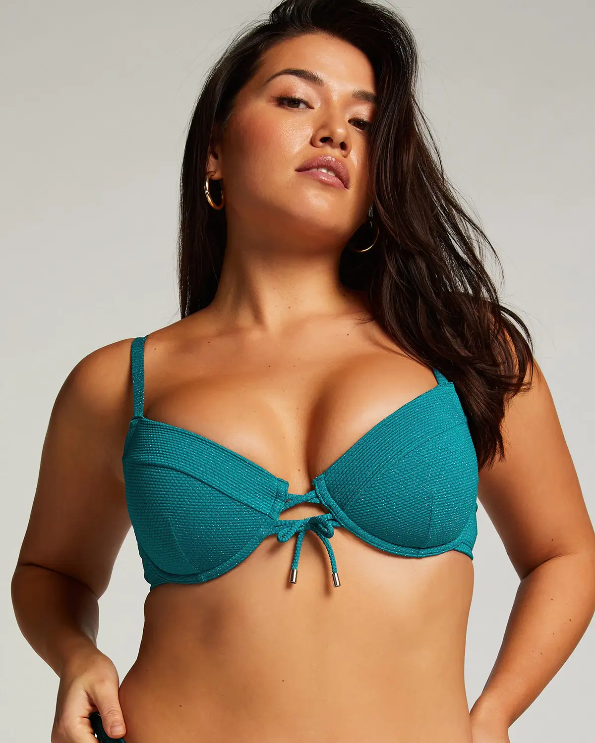 Blue Relief Bikini Top
