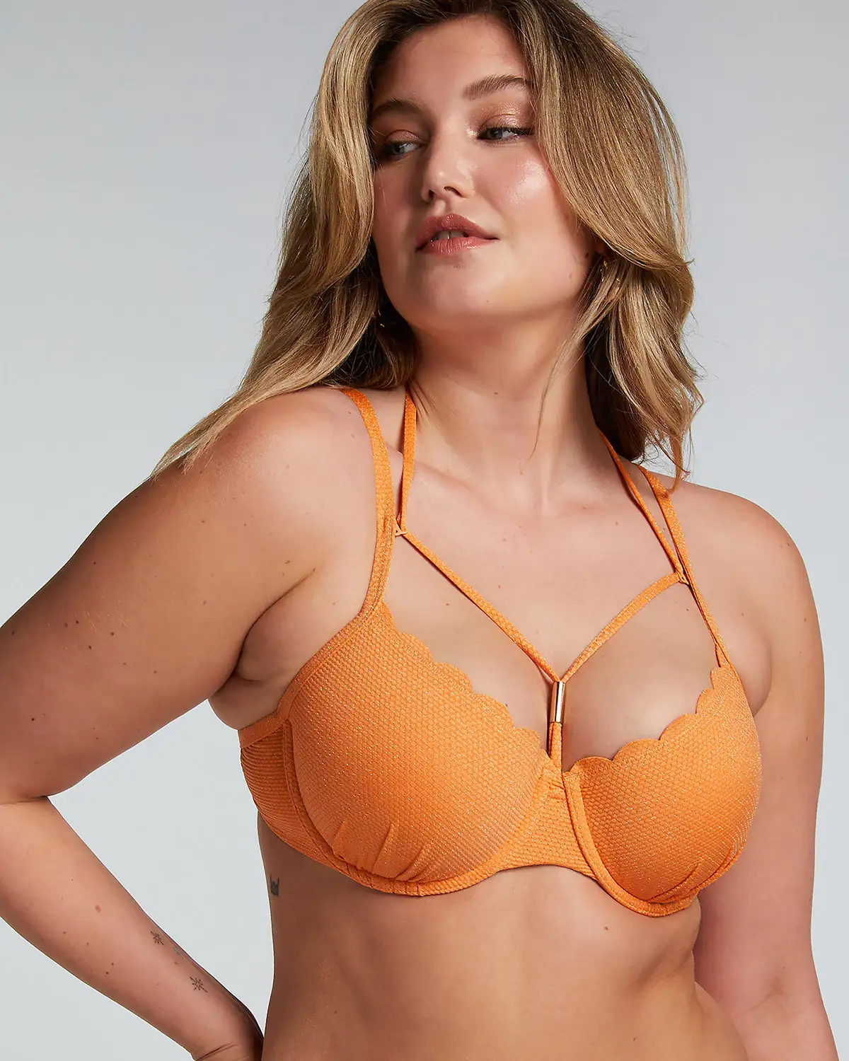 Orange Scallop lurex pd