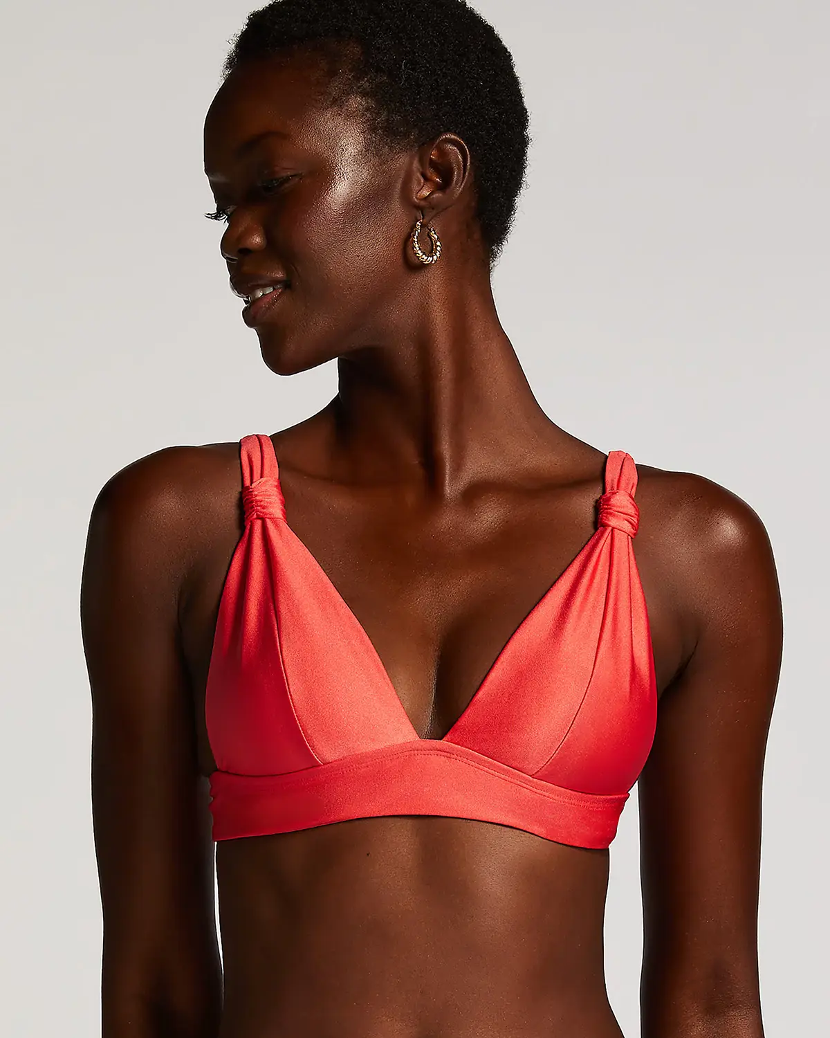 Red Deluxe Triangle Bikini Top