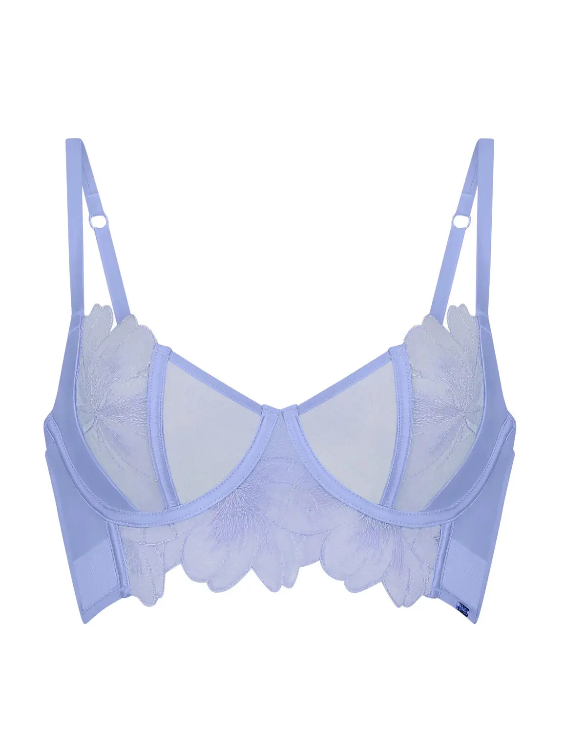 Blue Sher Non Padded Underwired Longline Bra