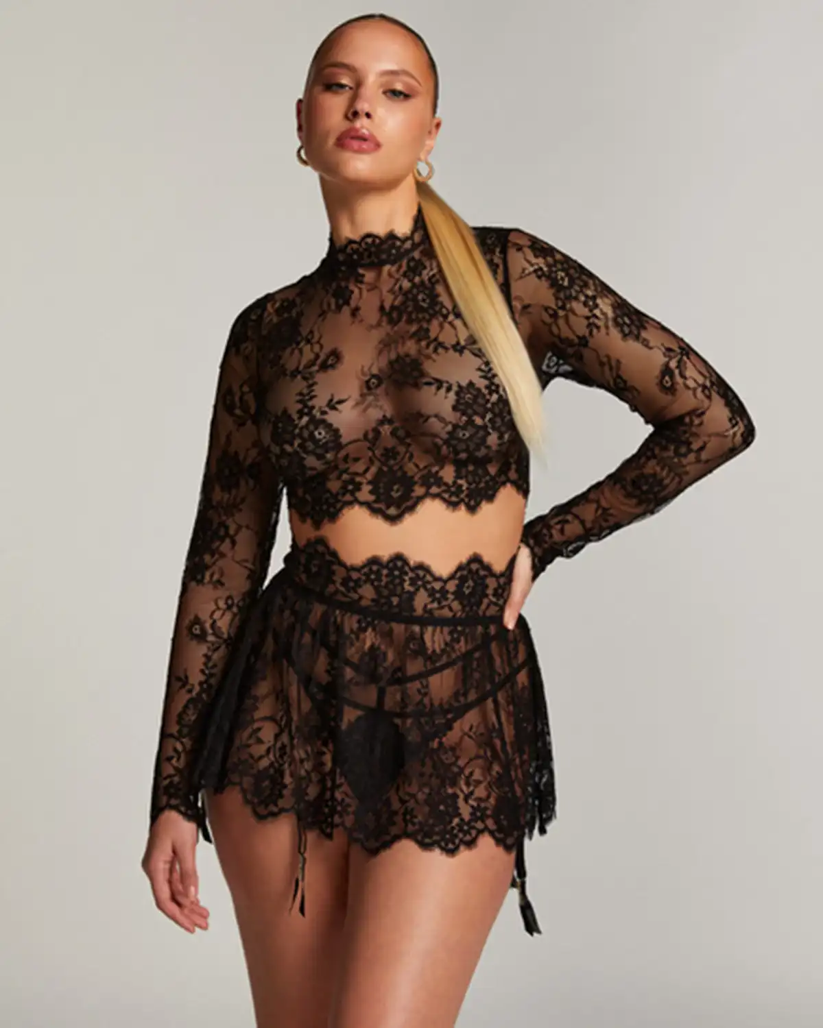 Black Lace Skirt