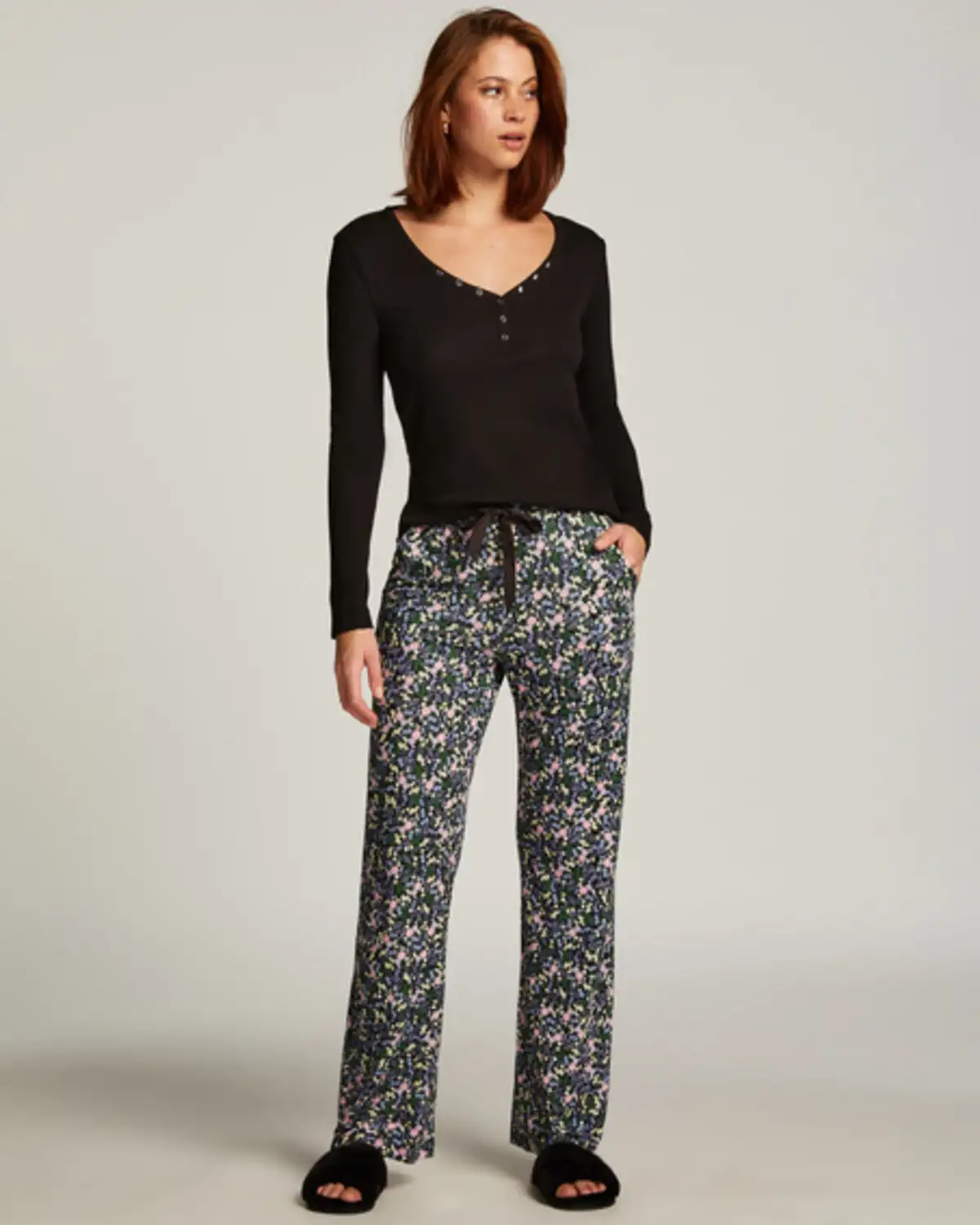 Black Petite Jersey pyjama bottoms